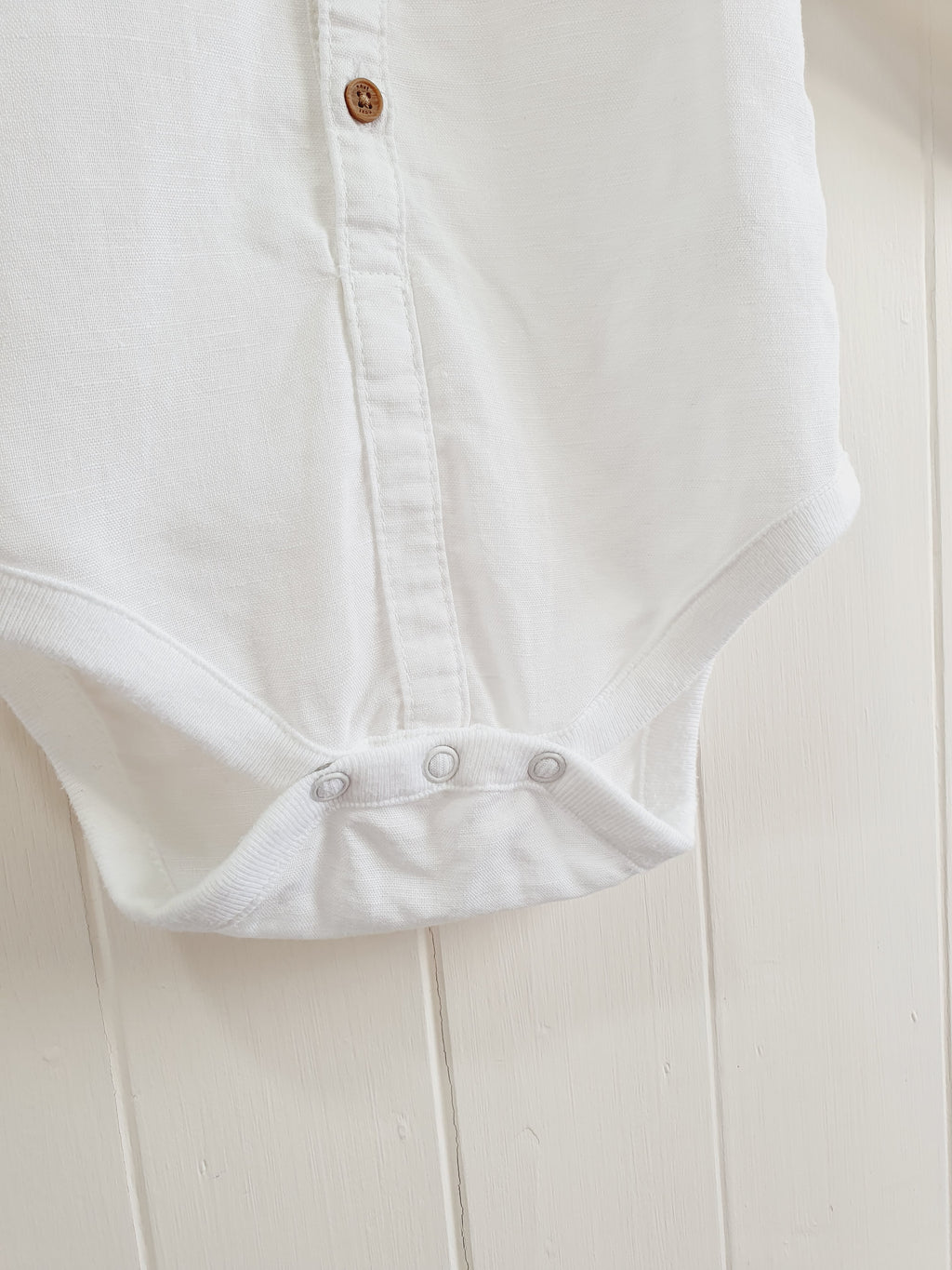 Next white woven shirt bodysuit 3-6 months