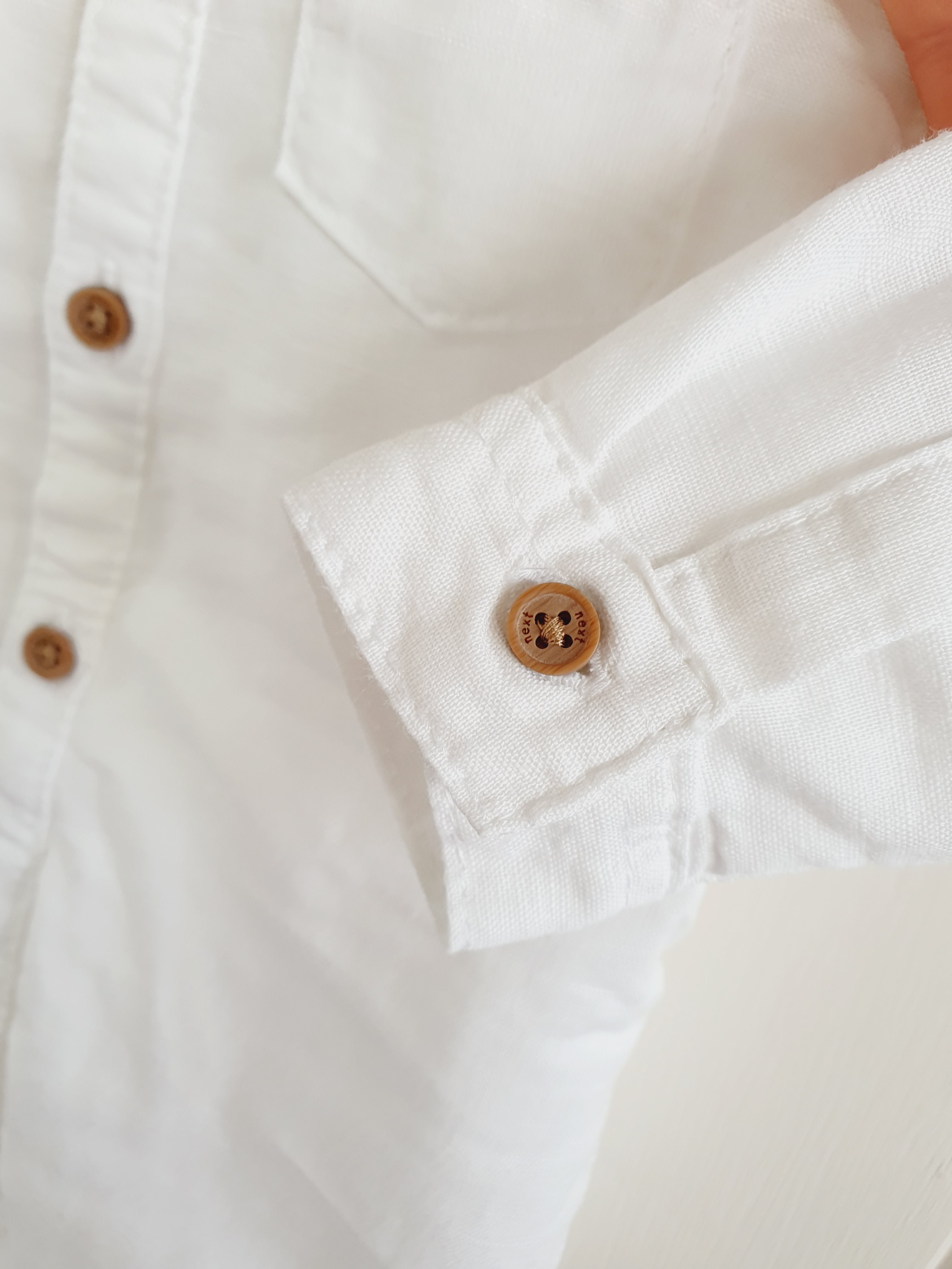 Next white woven shirt bodysuit 3-6 months
