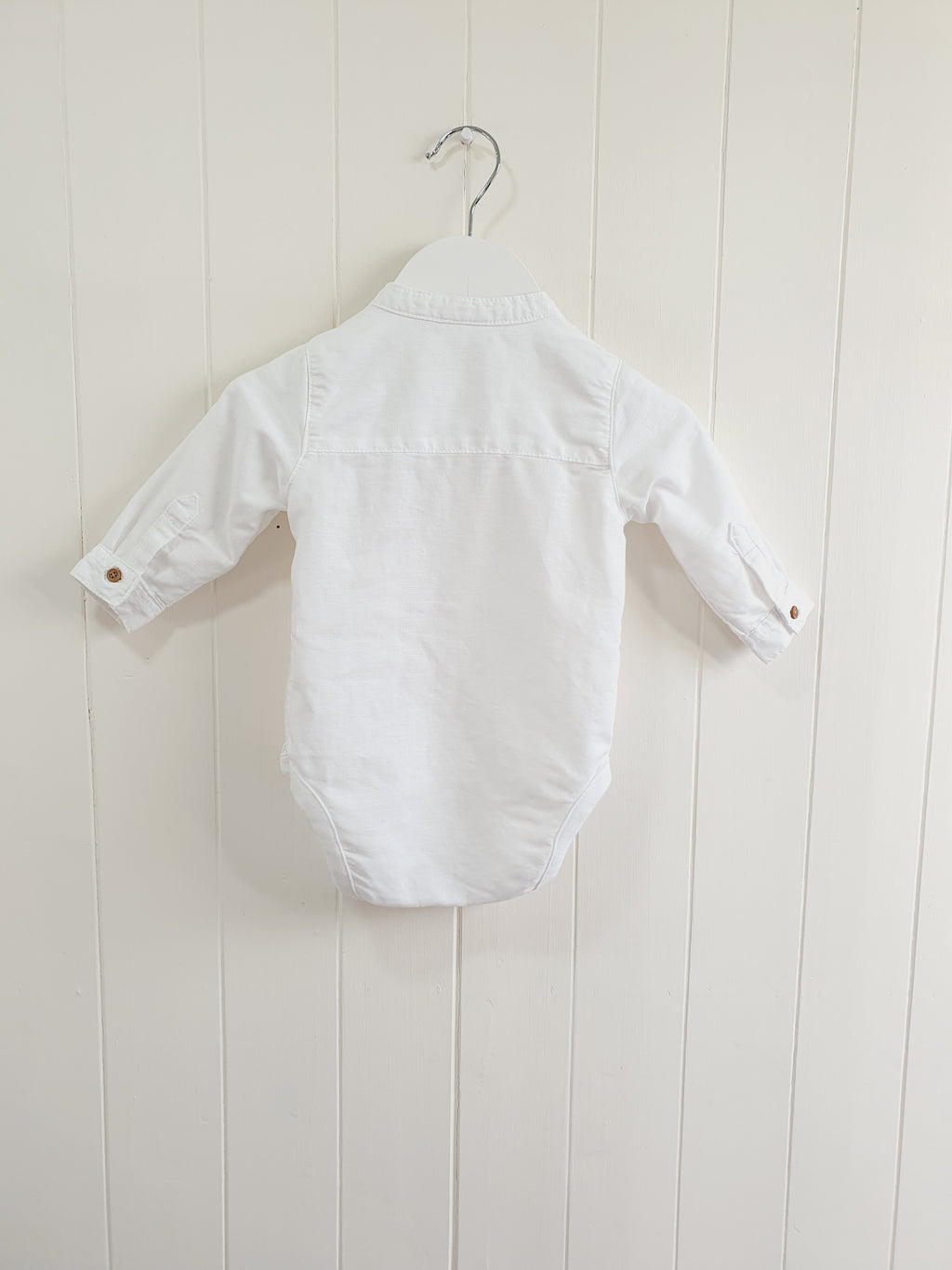 Next white woven shirt bodysuit 3-6 months