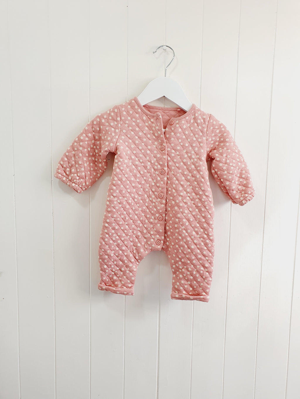Next baby girl quilted long sleeve romper