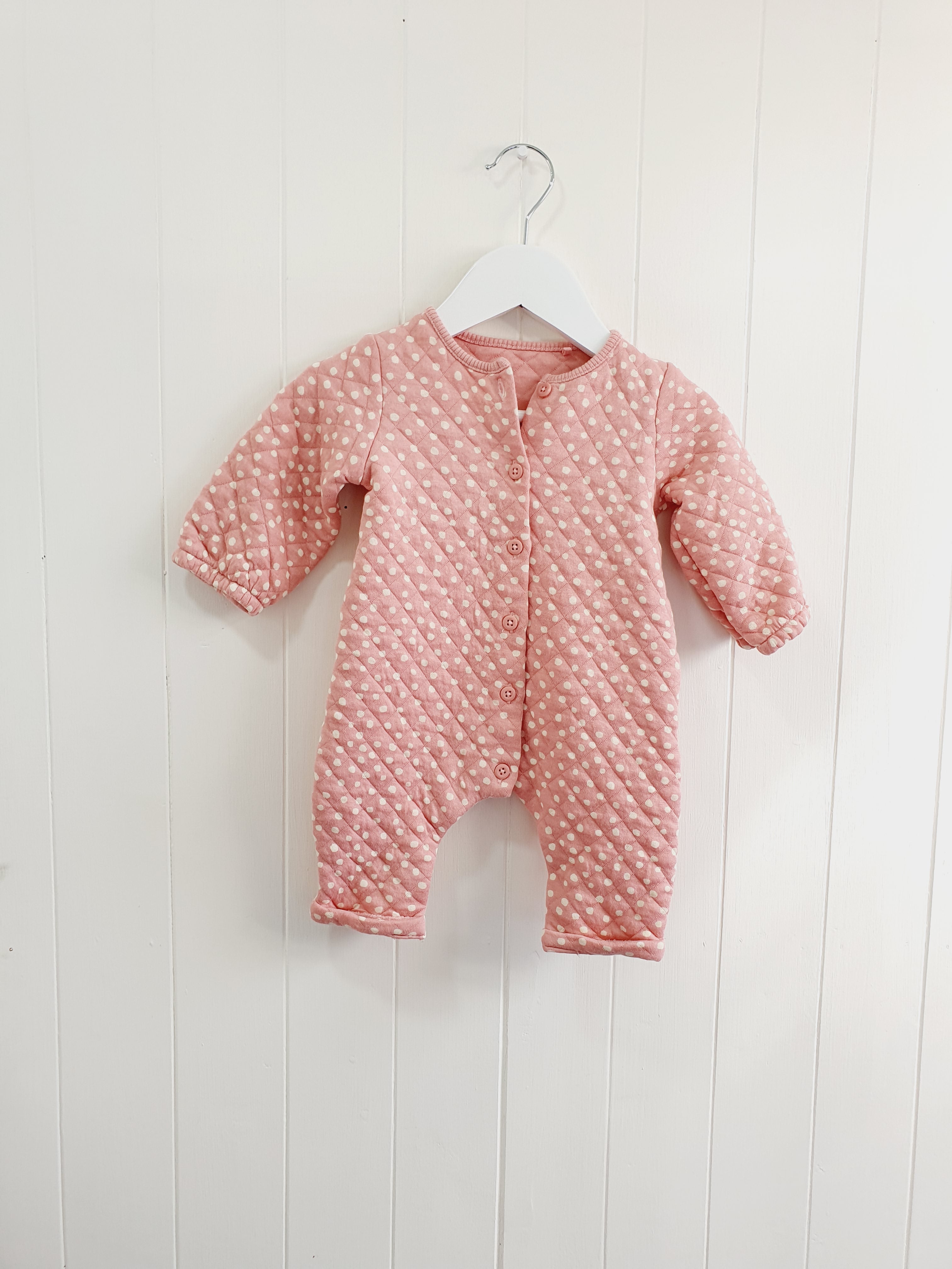 Next baby girl quilted long sleeve romper