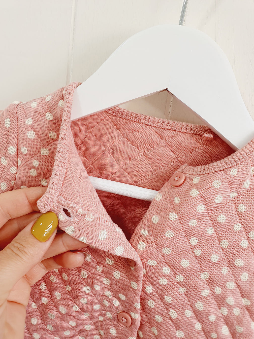 Next baby girl quilted long sleeve romper