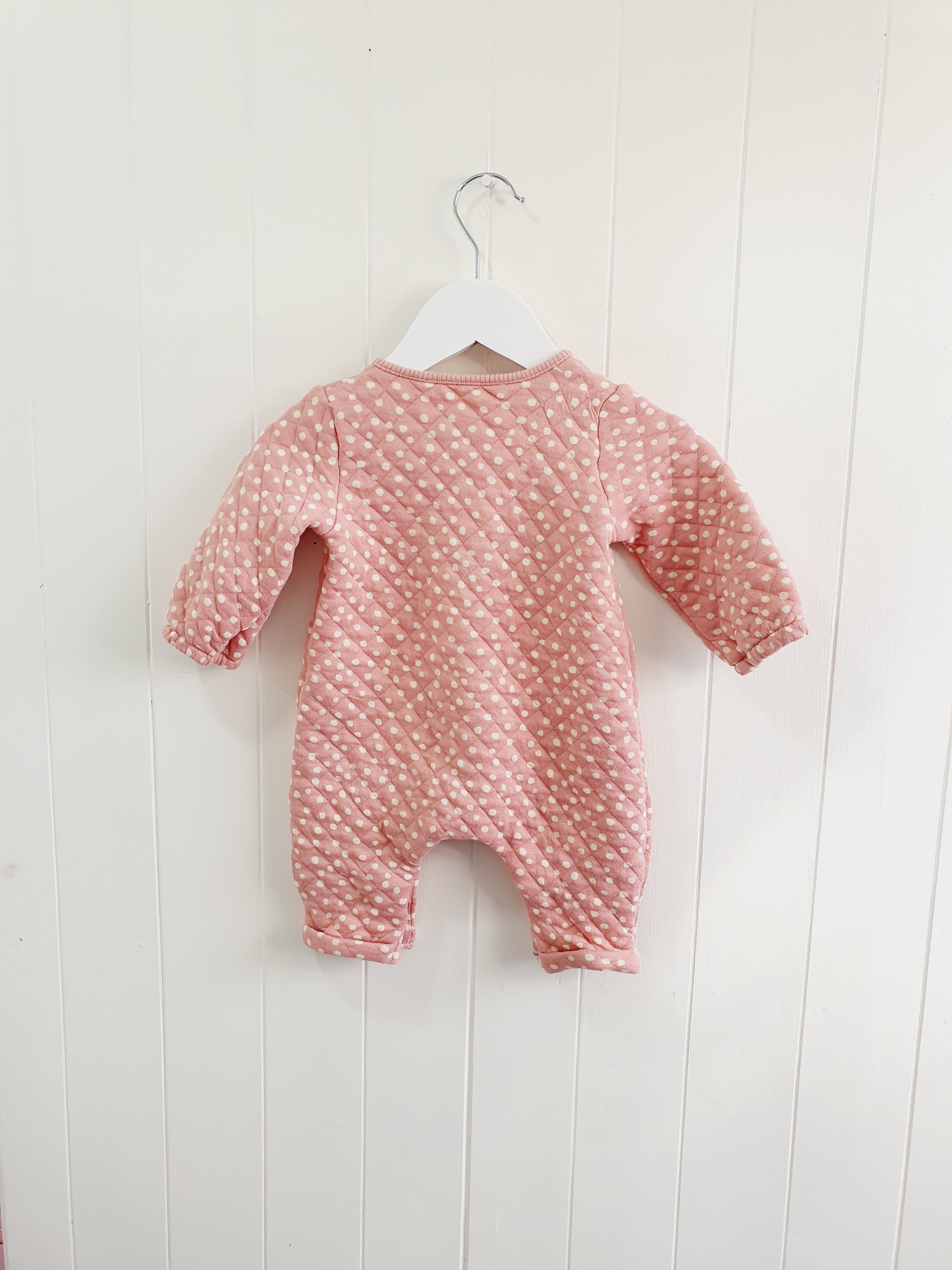 Next baby girl quilted long sleeve romper