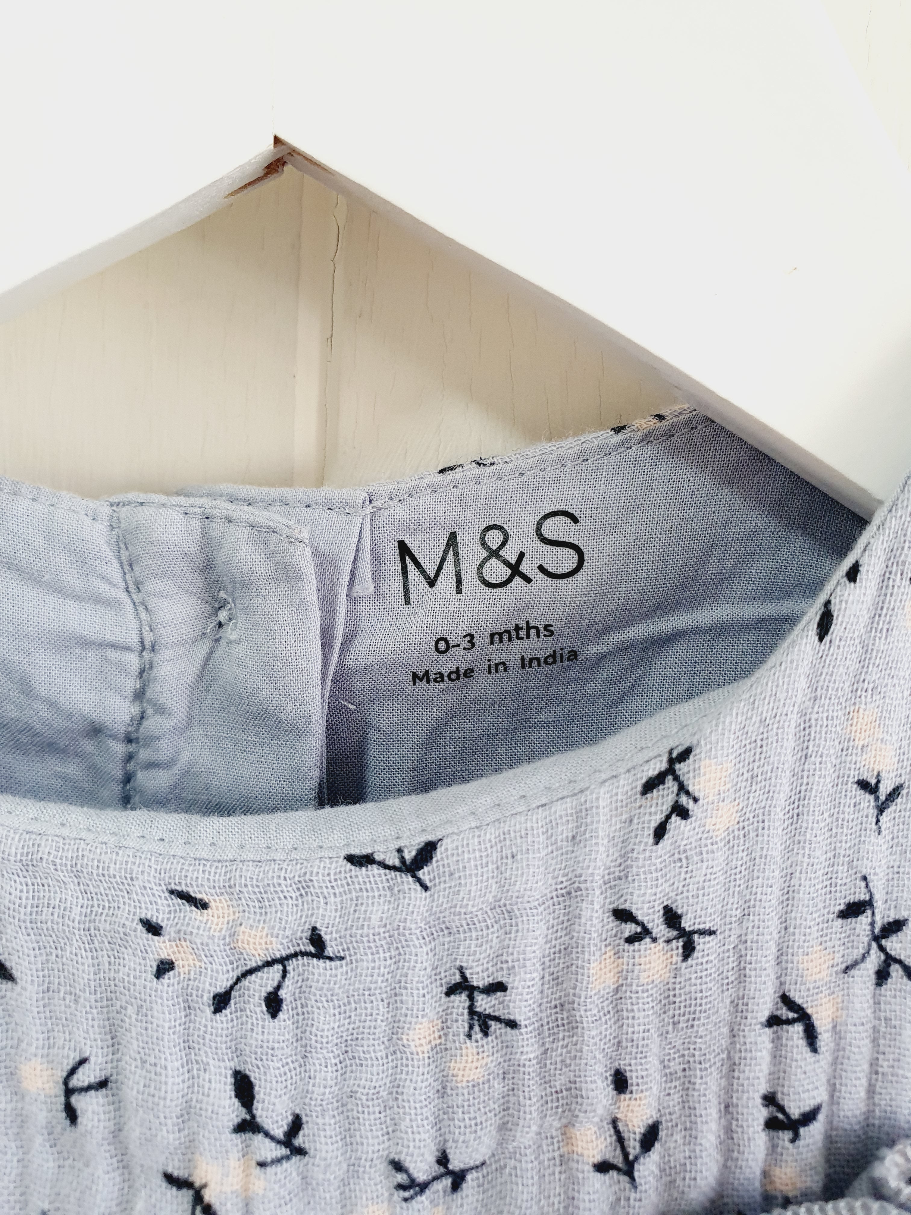 Girls pure cotton ditsy floral dress