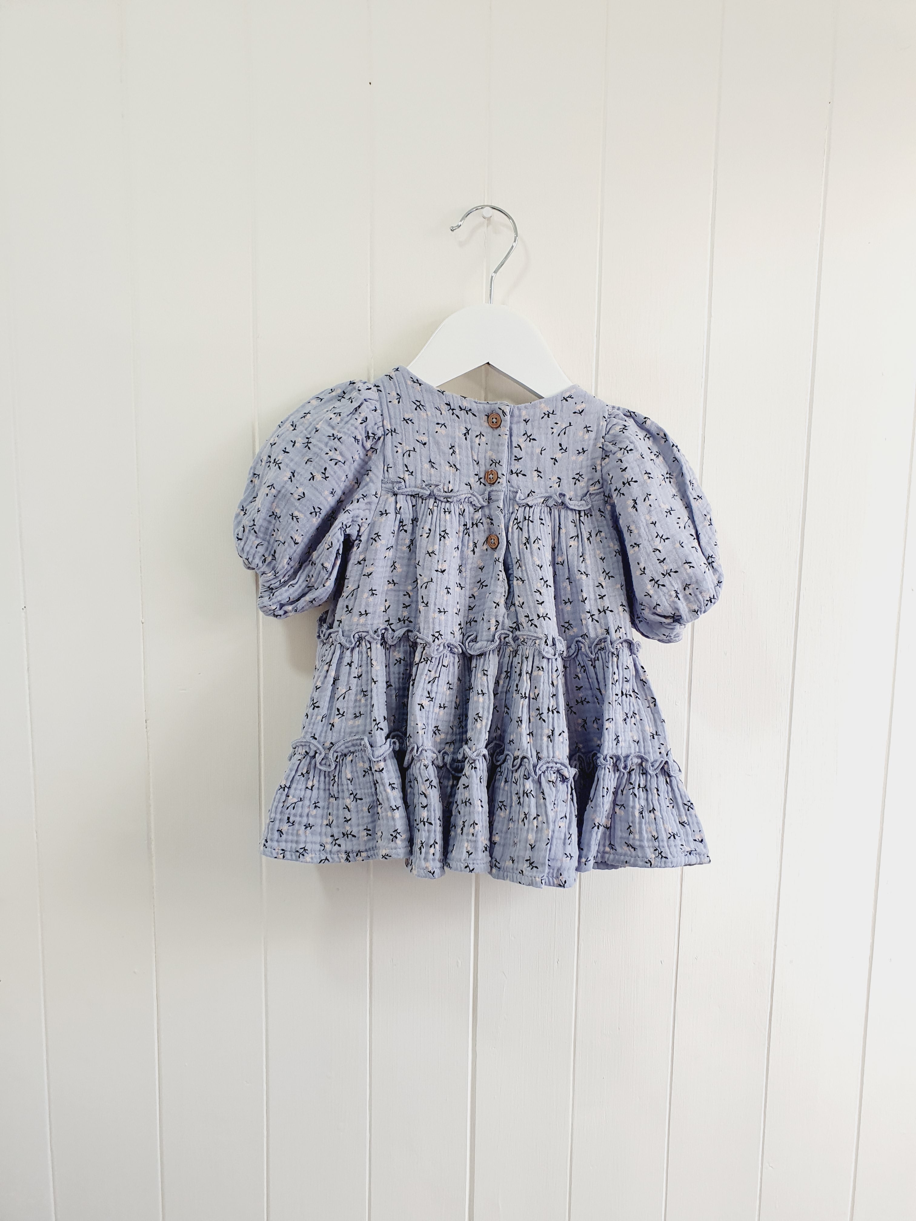 Girls pure cotton ditsy floral dress