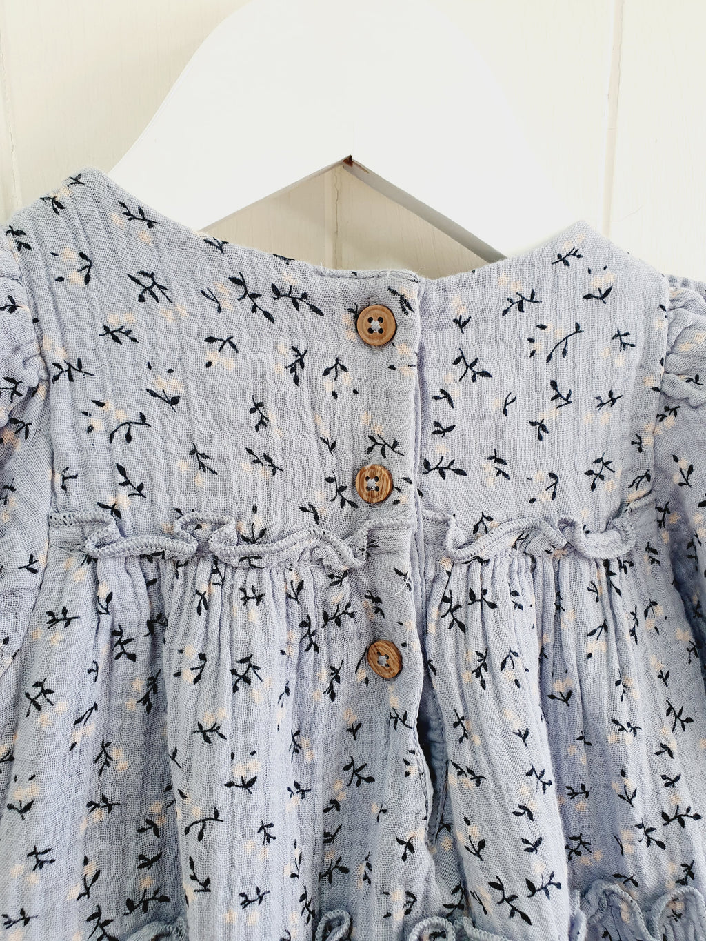 Girls pure cotton ditsy floral dress