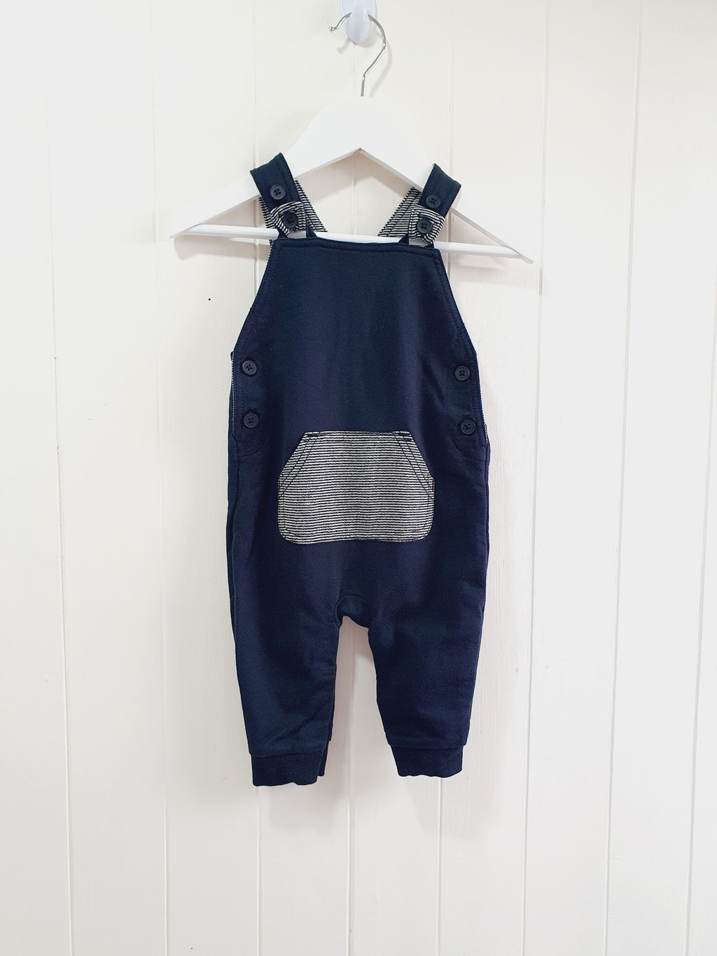 George grey dungaree 3-6 months
