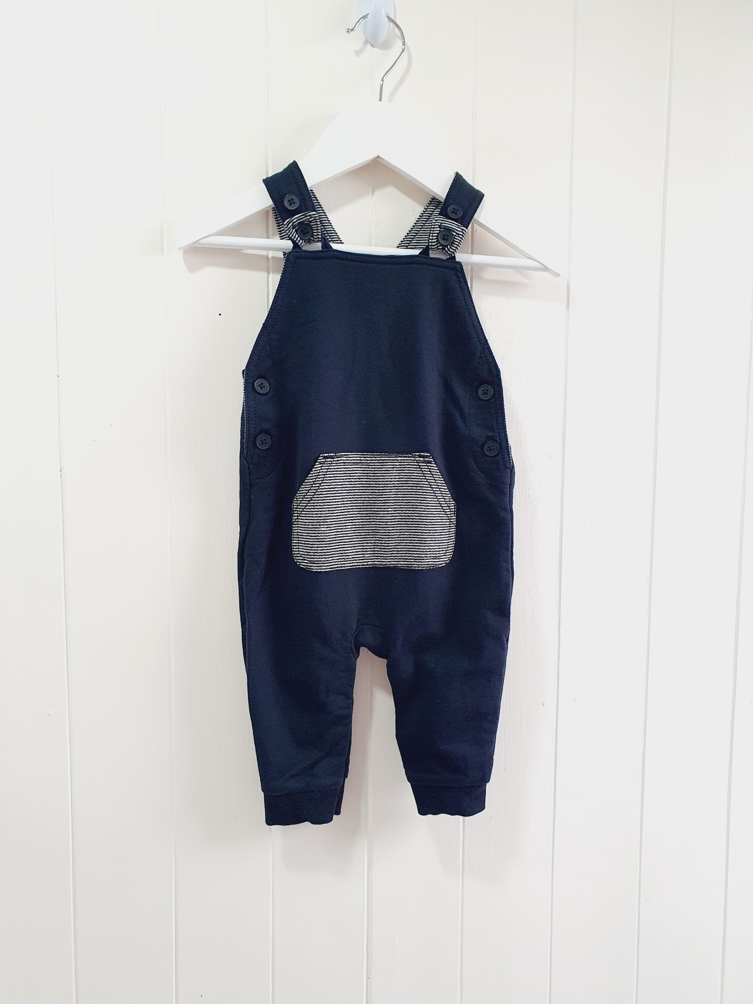 George grey dungaree 3-6 months