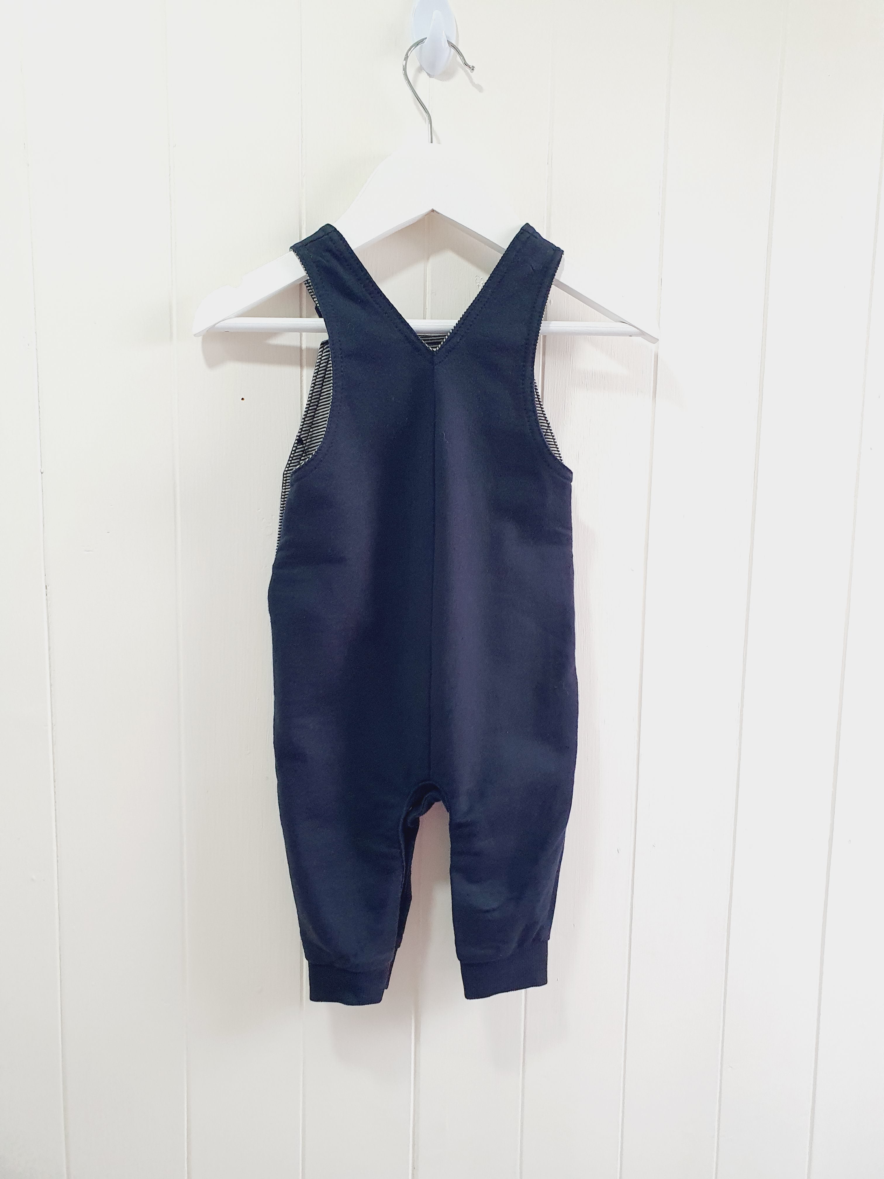 George grey dungaree 3-6 months