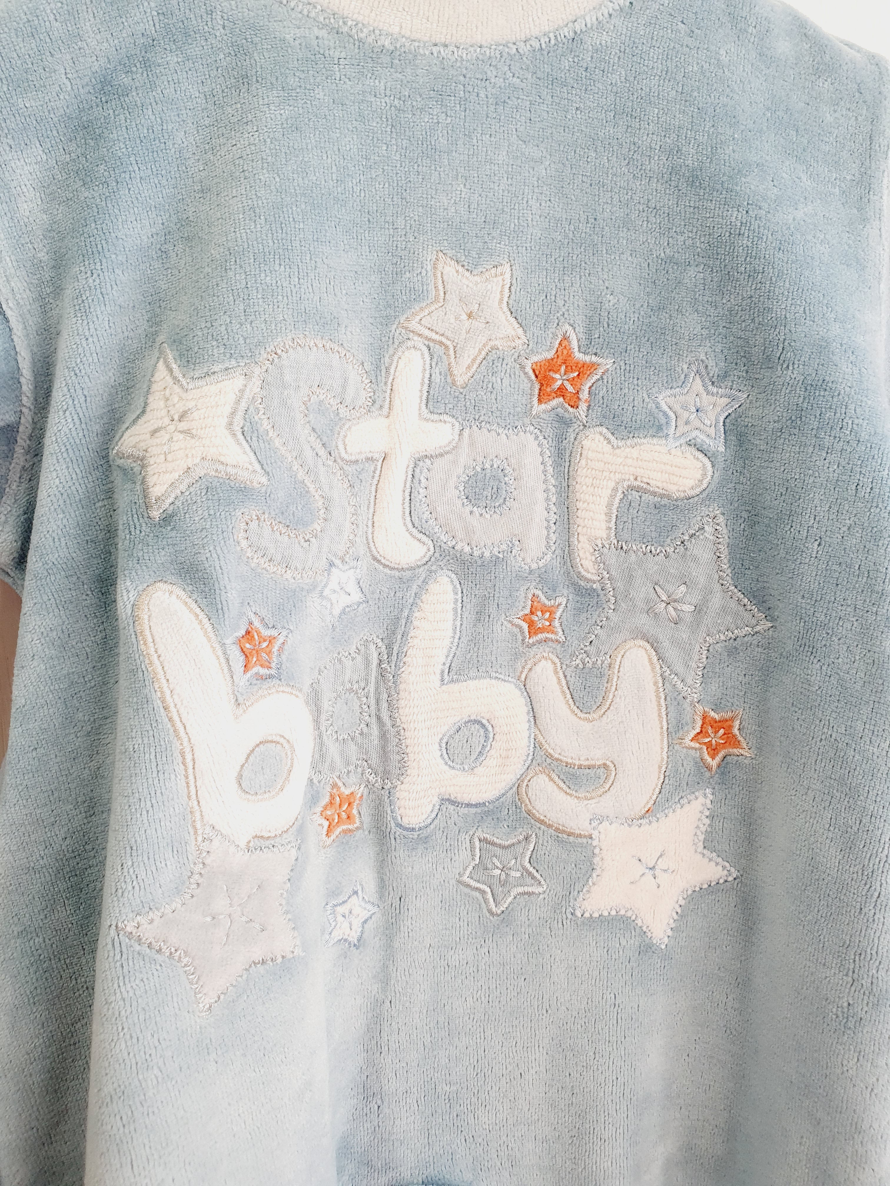 Pumpkin patch light blue romper 'Star Baby' 0-3 months