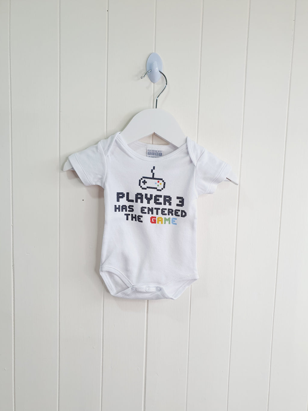 Nursery time gaming theme short sleeve bodysuit 0-3 months