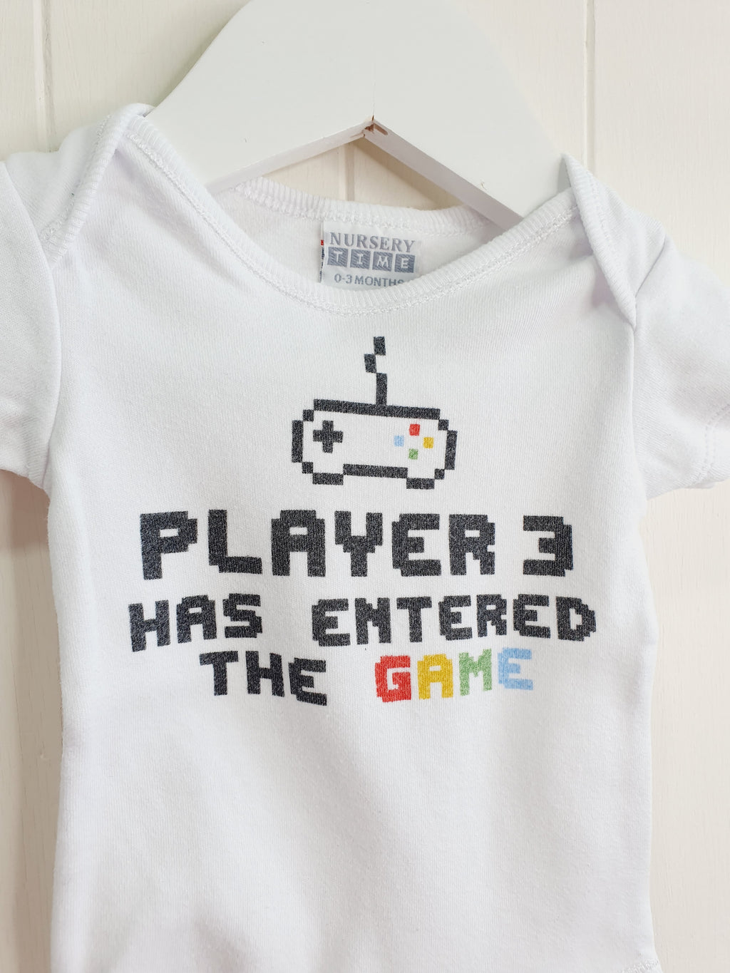 Nursery time gaming theme short sleeve bodysuit 0-3 months