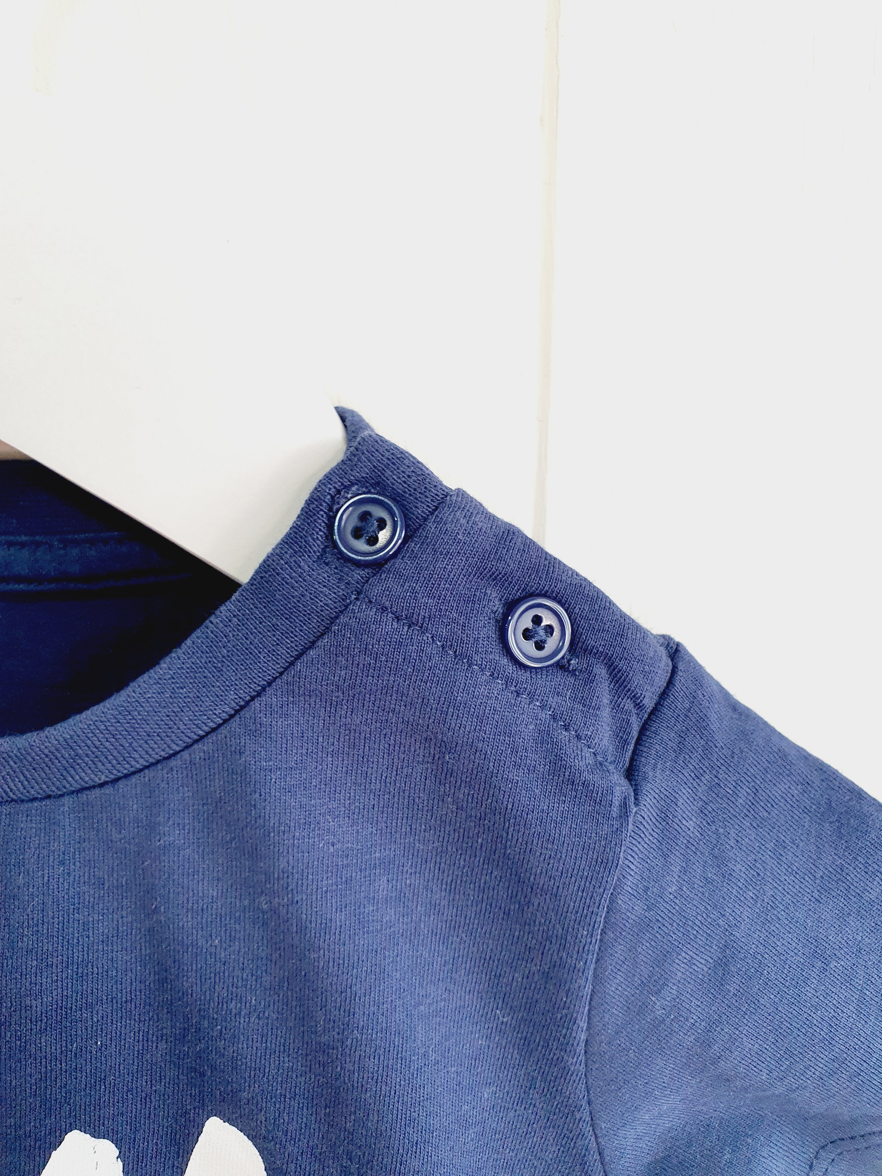 Matalan navy T-shirt 'Mama knows best' 3-6 months