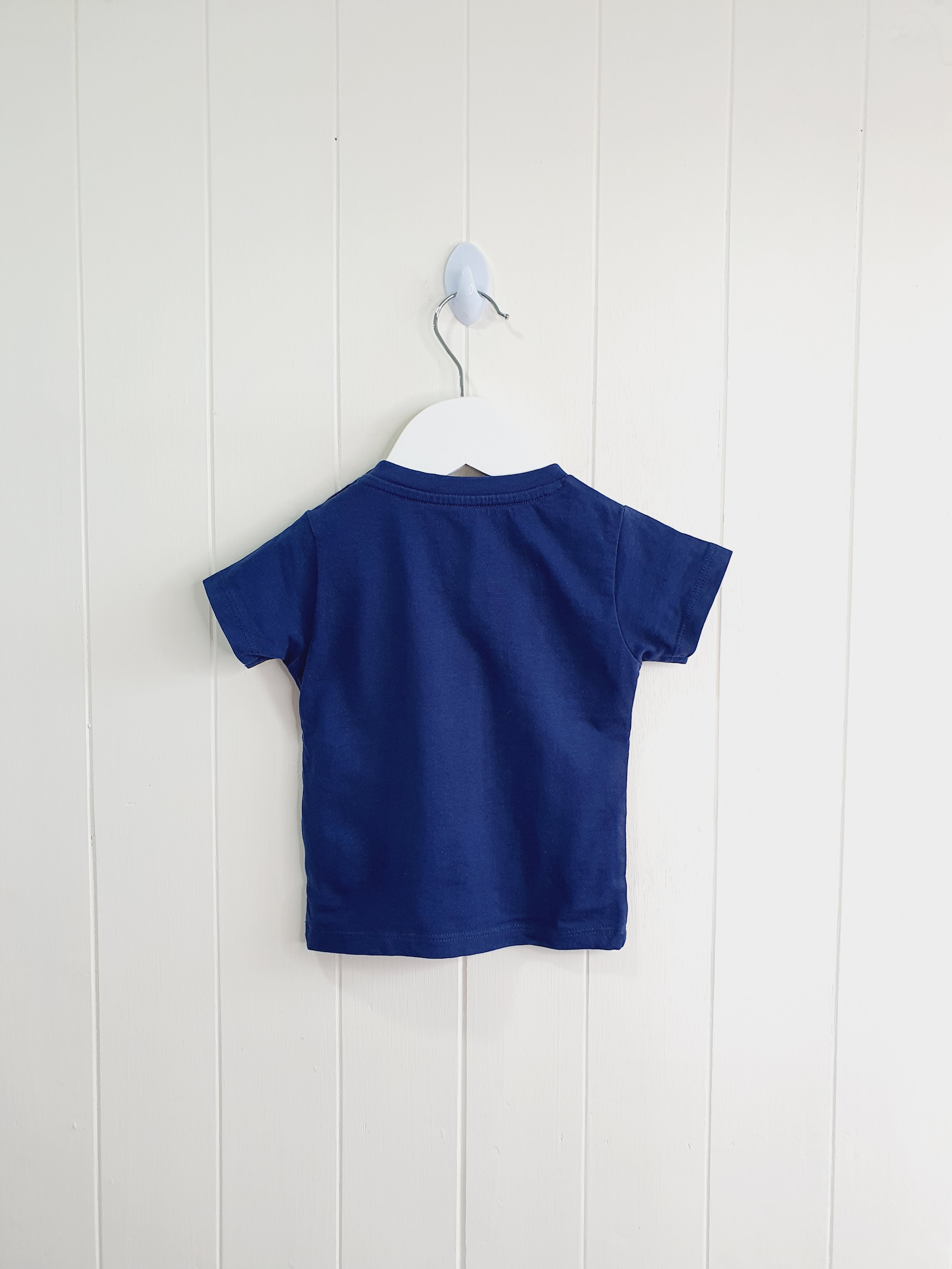 Matalan navy T-shirt 'Mama knows best' 3-6 months