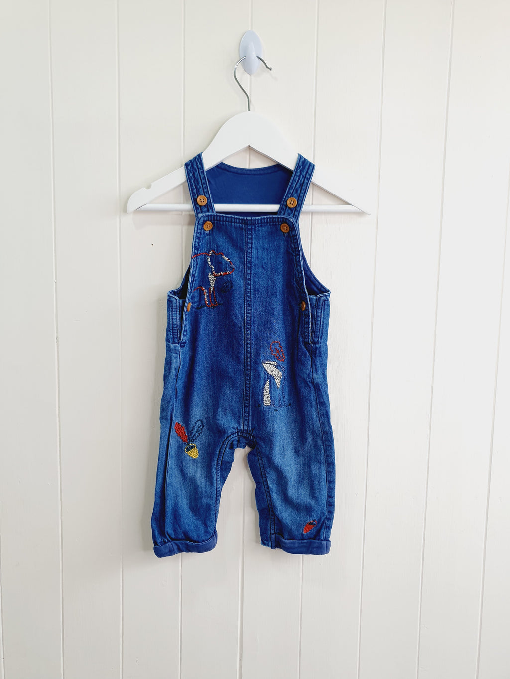 M&S blue dungaree 3-6 months