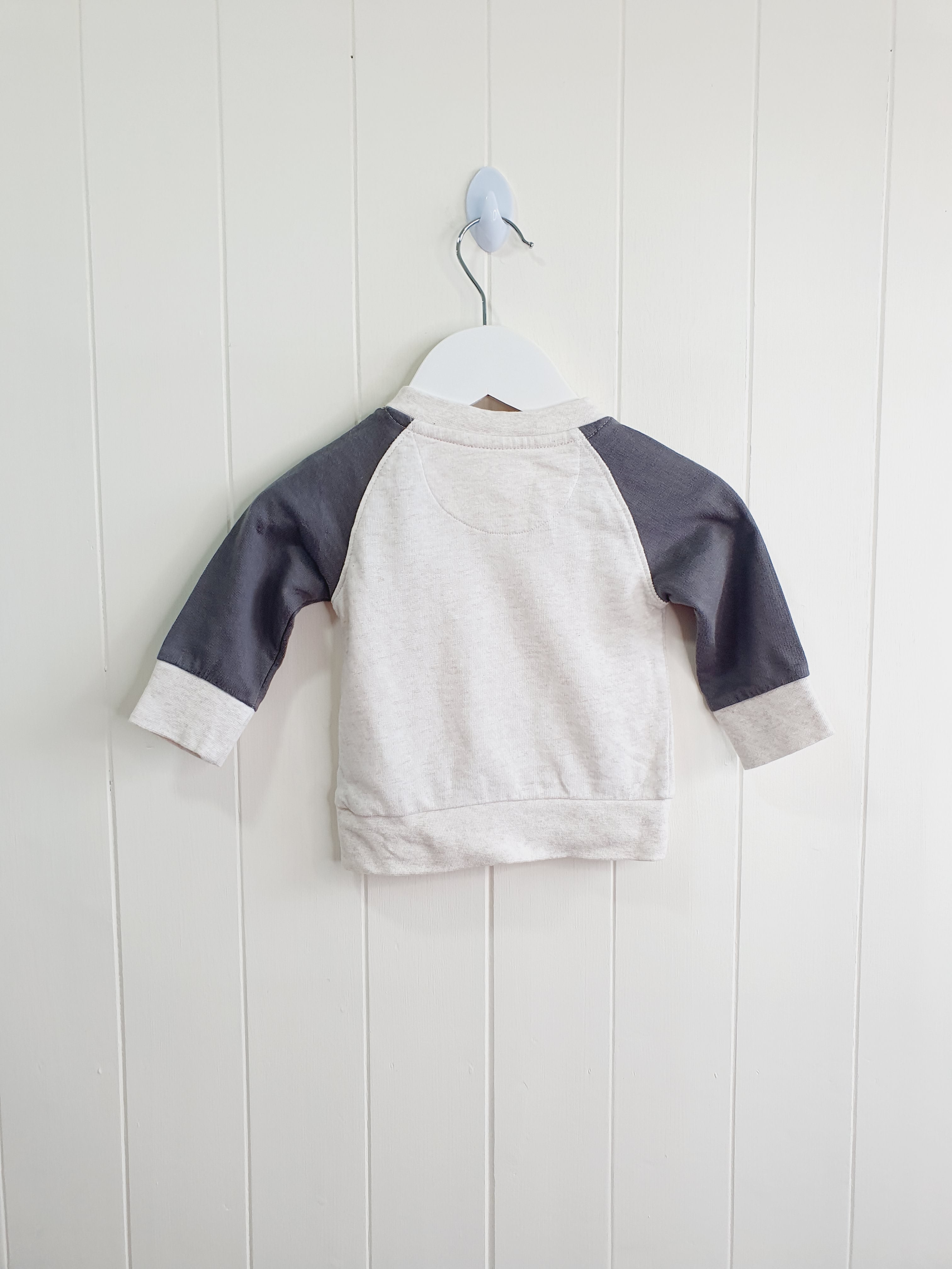 Mothercare boys vegetable print sweatshirt 1-3 months