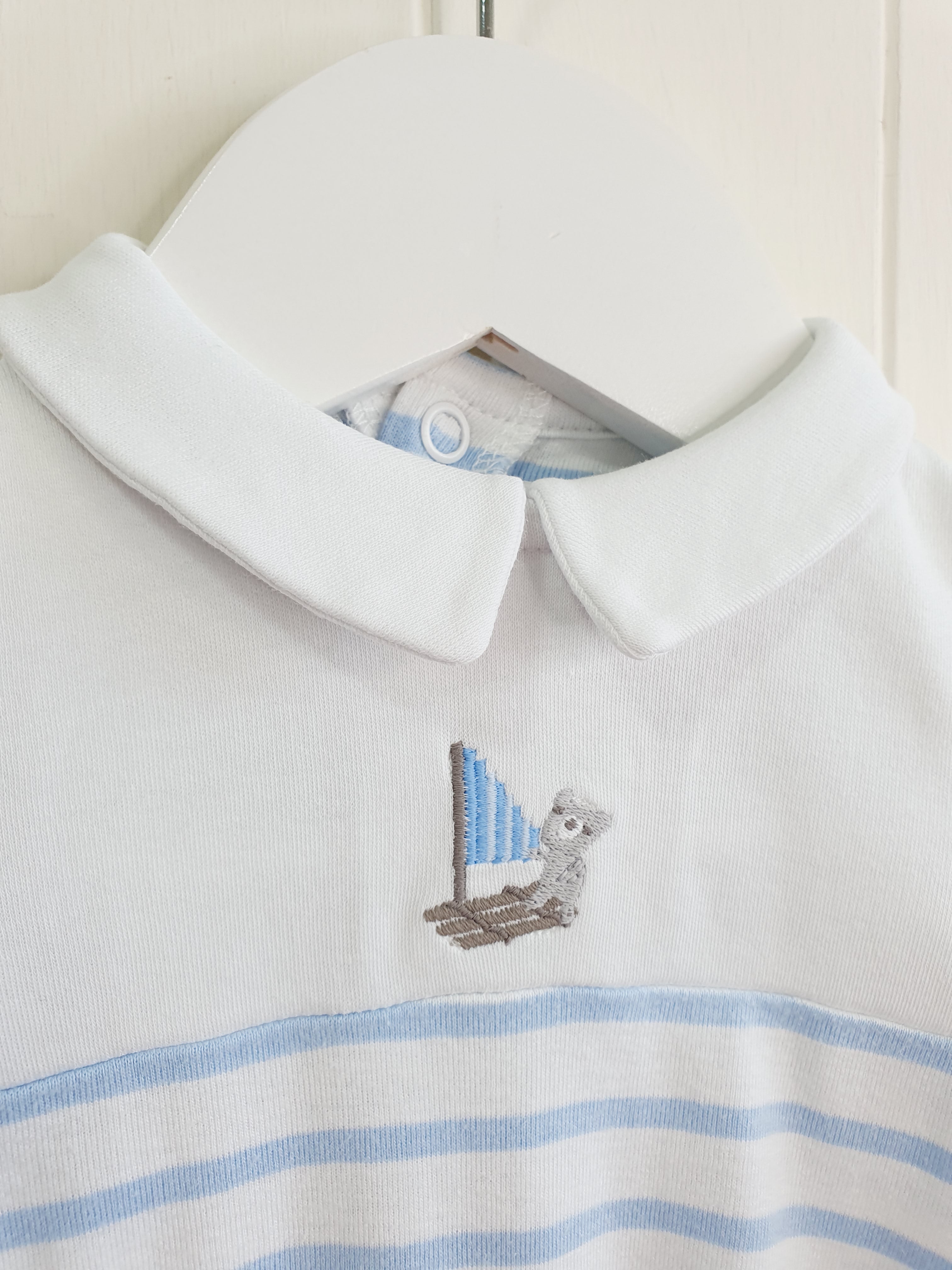 The Little White Company boys sleepsuit 0-3 months