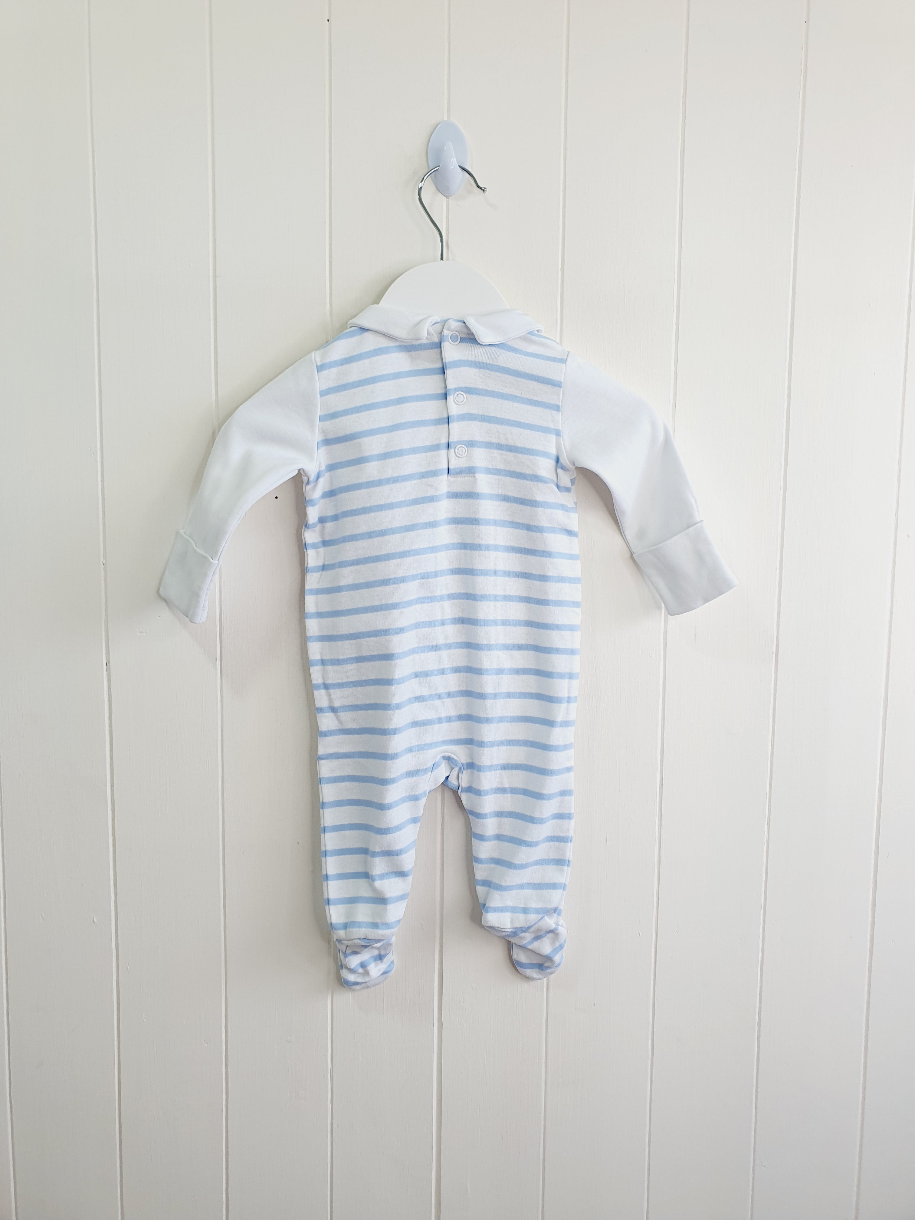 The Little White Company boys sleepsuit 0-3 months
