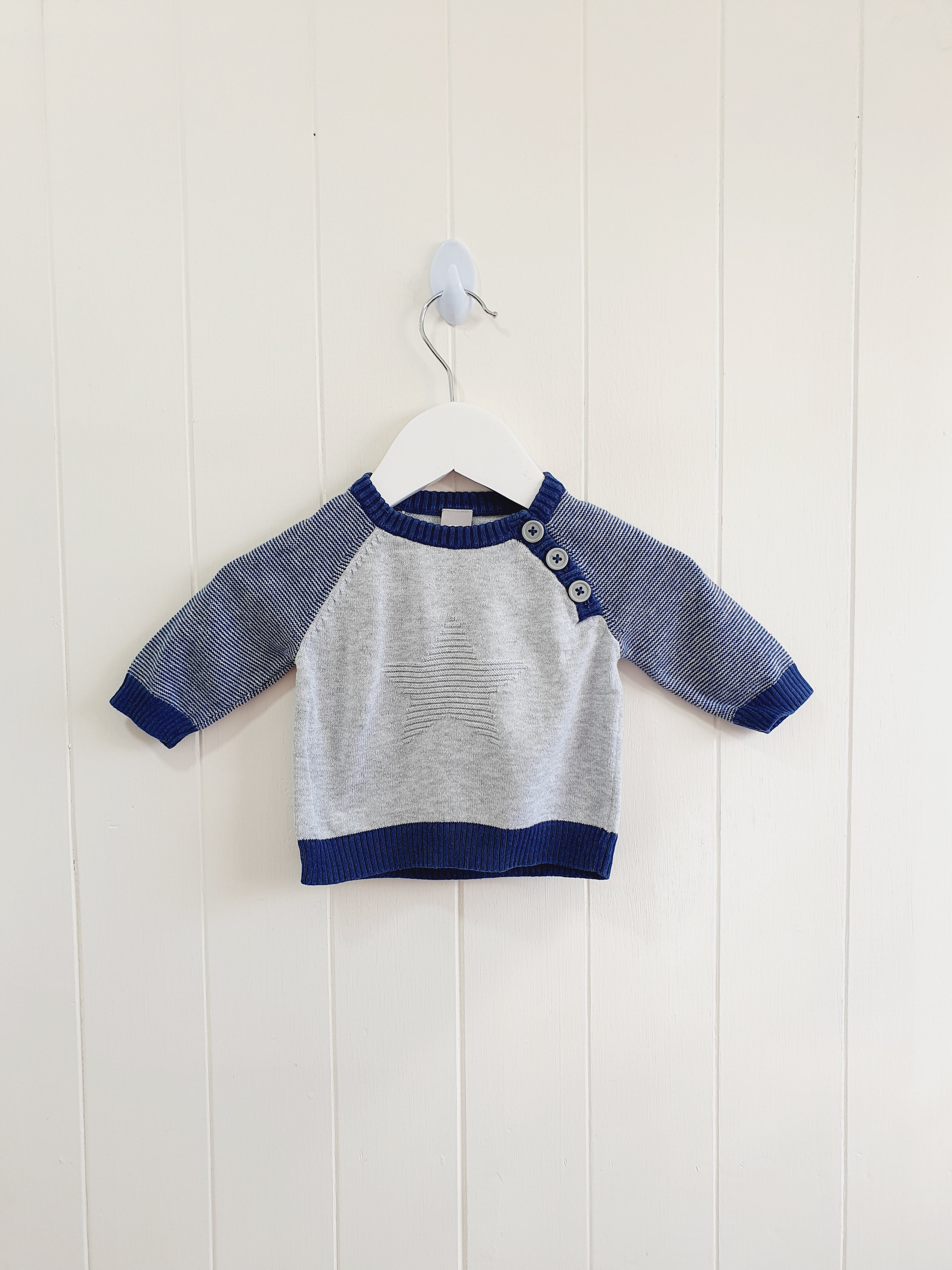 Ty boys grey jumper up to 1 month