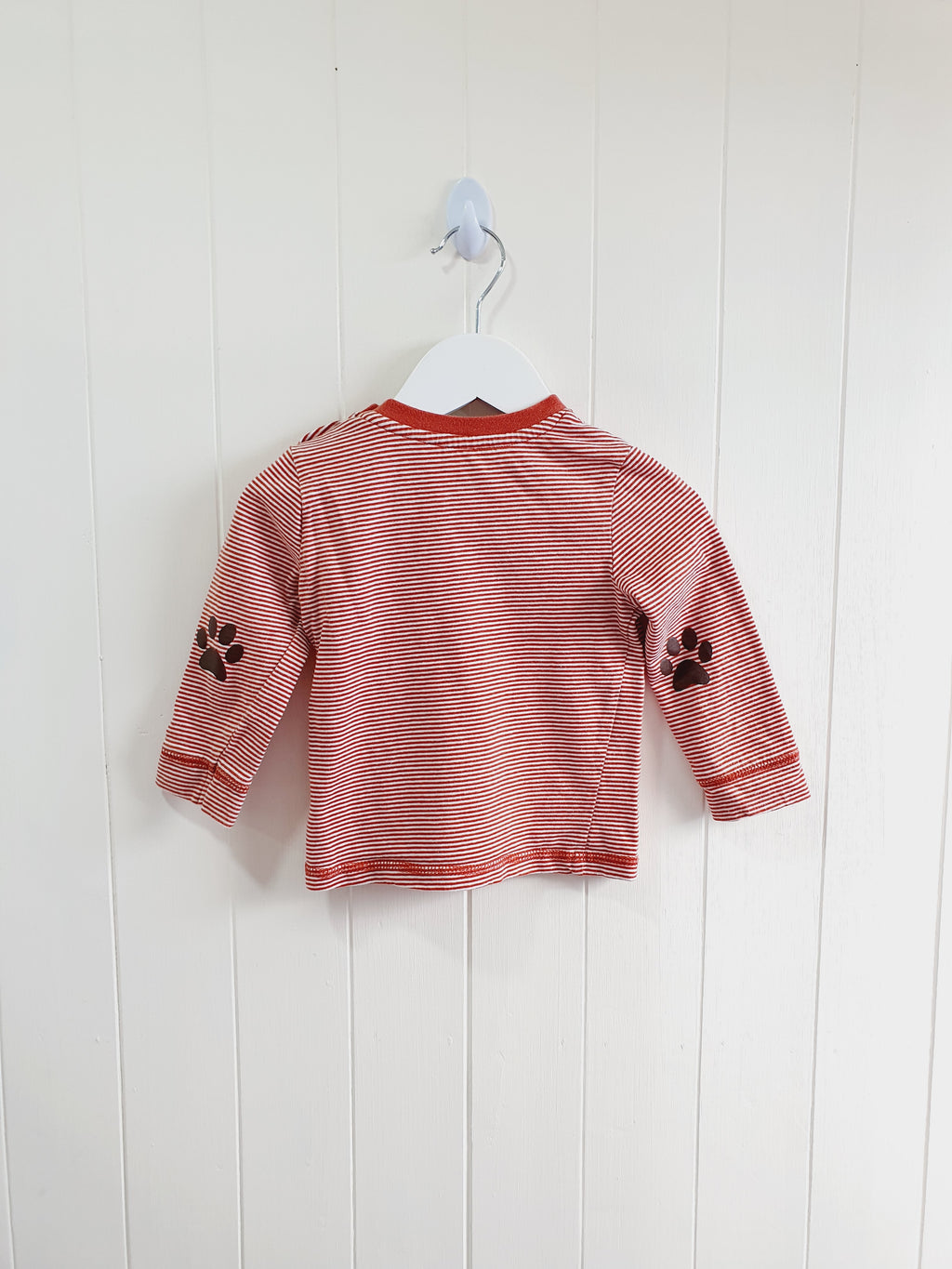 Nutmeg stripy long sleeve top 9-12 months