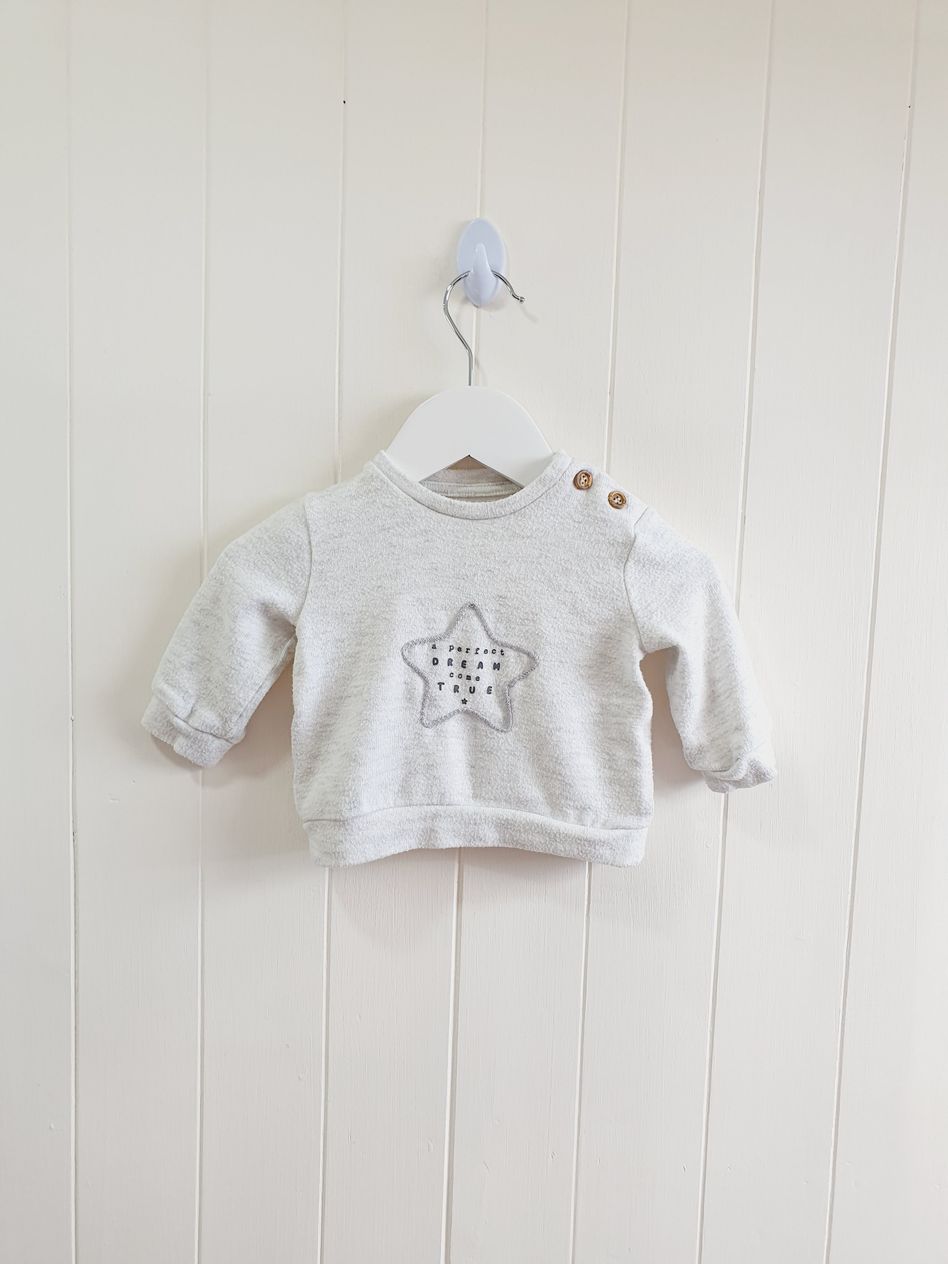 George A perfect dream come true sweatshirt 0-3 months