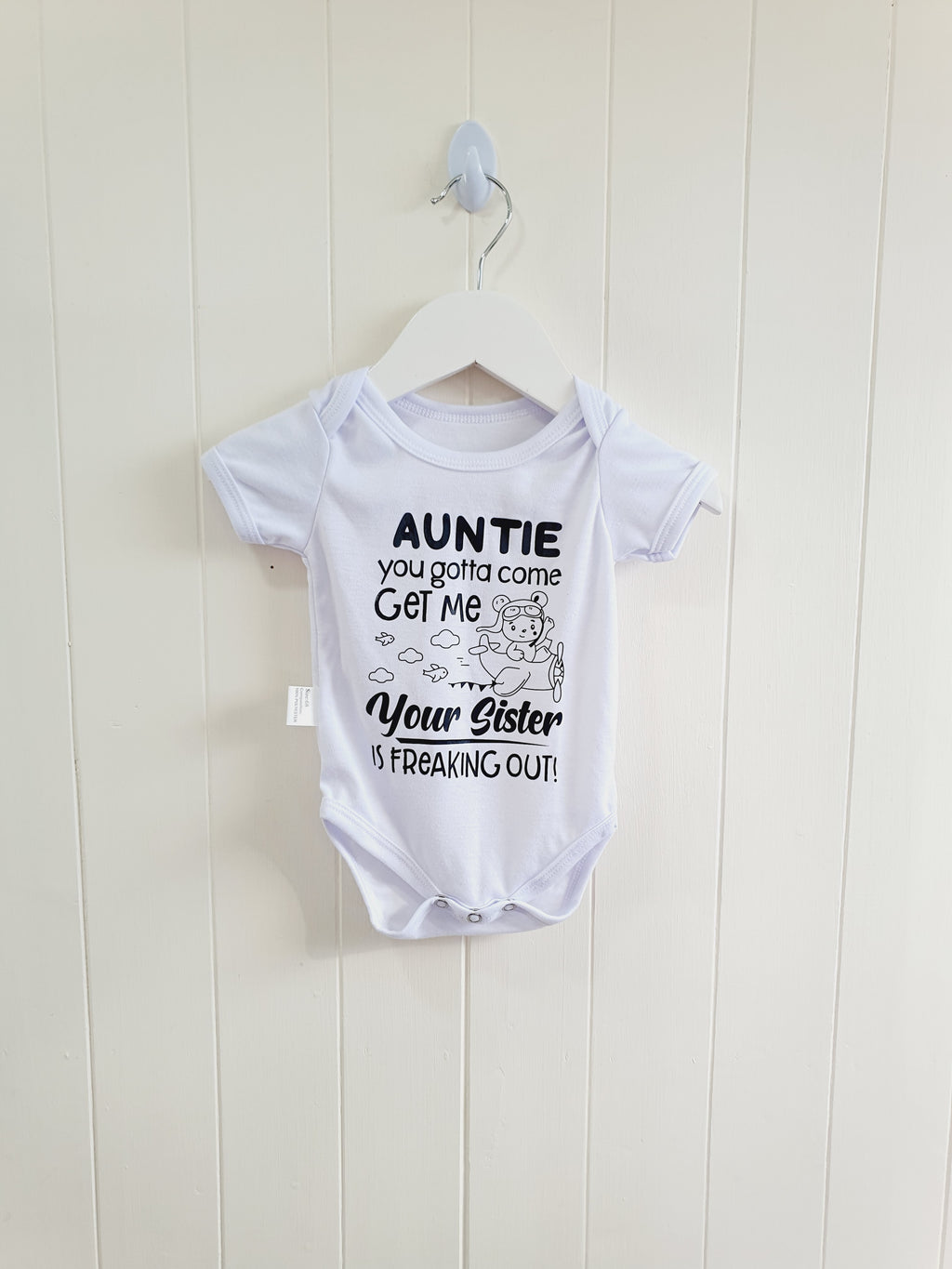 Unbranded unisex funny aunt-baby short sleeve bodysuit 3-6 months