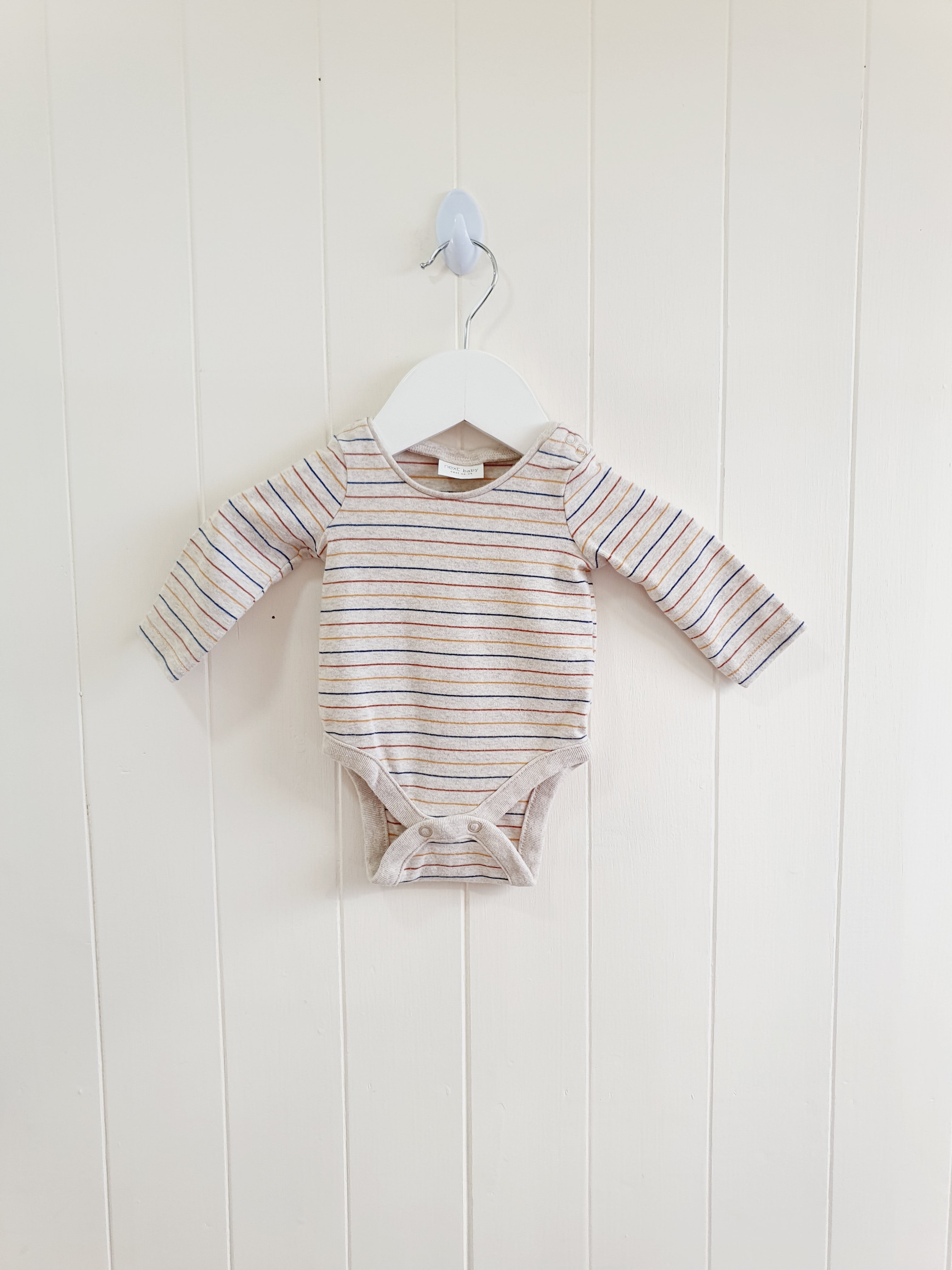 Next boys stripy long sleeve bodysuit up to 1 month