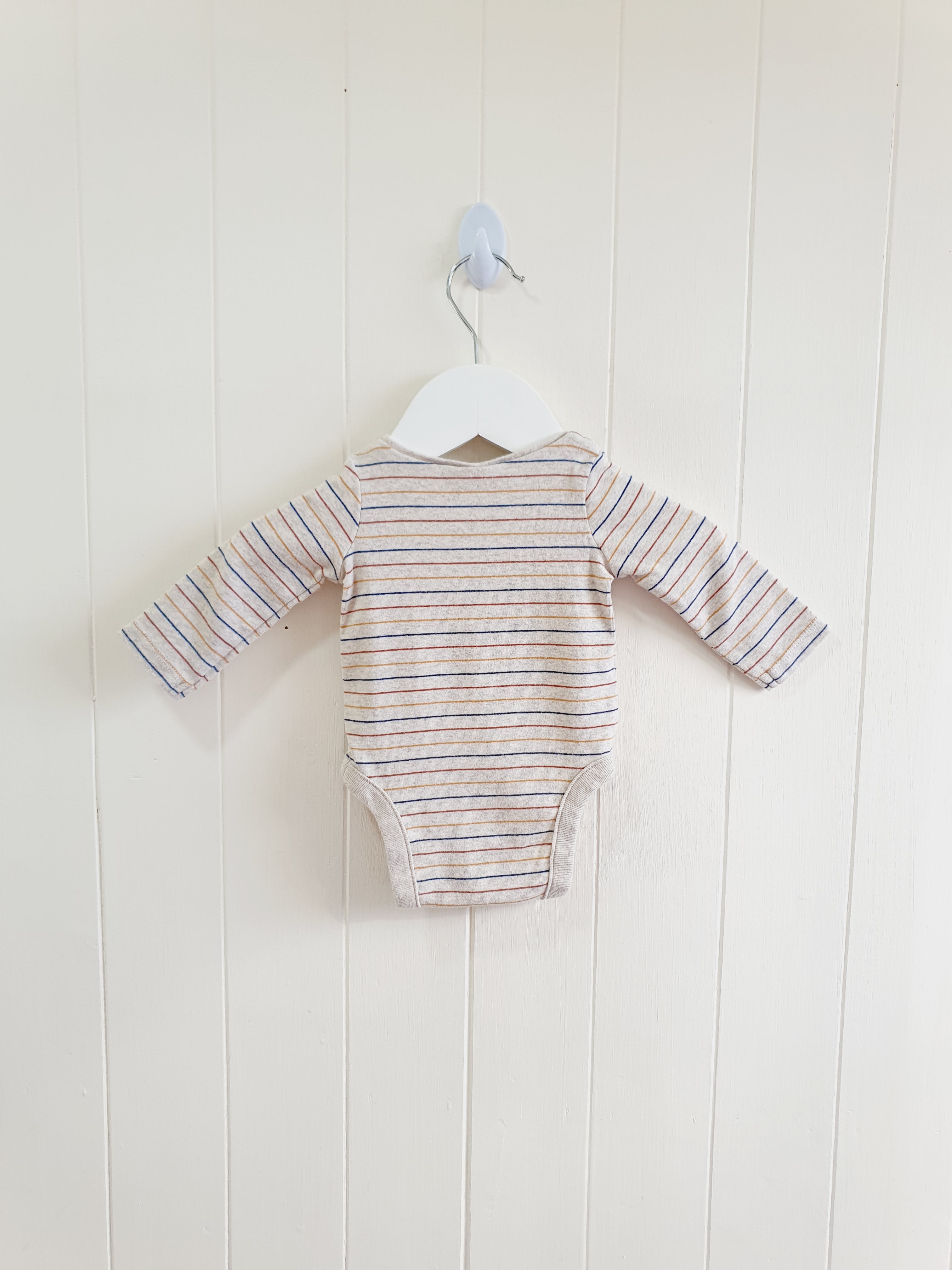Next boys stripy long sleeve bodysuit up to 1 month