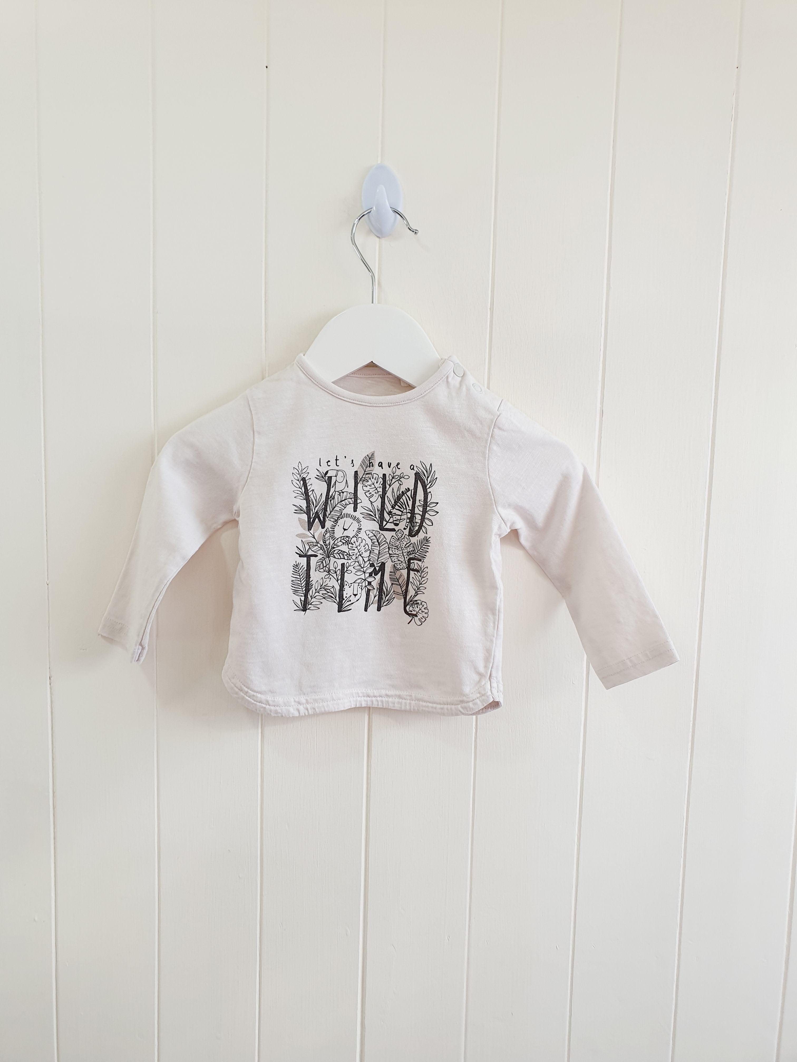 TU boys/girls wild time long sleeve top 3-6 months