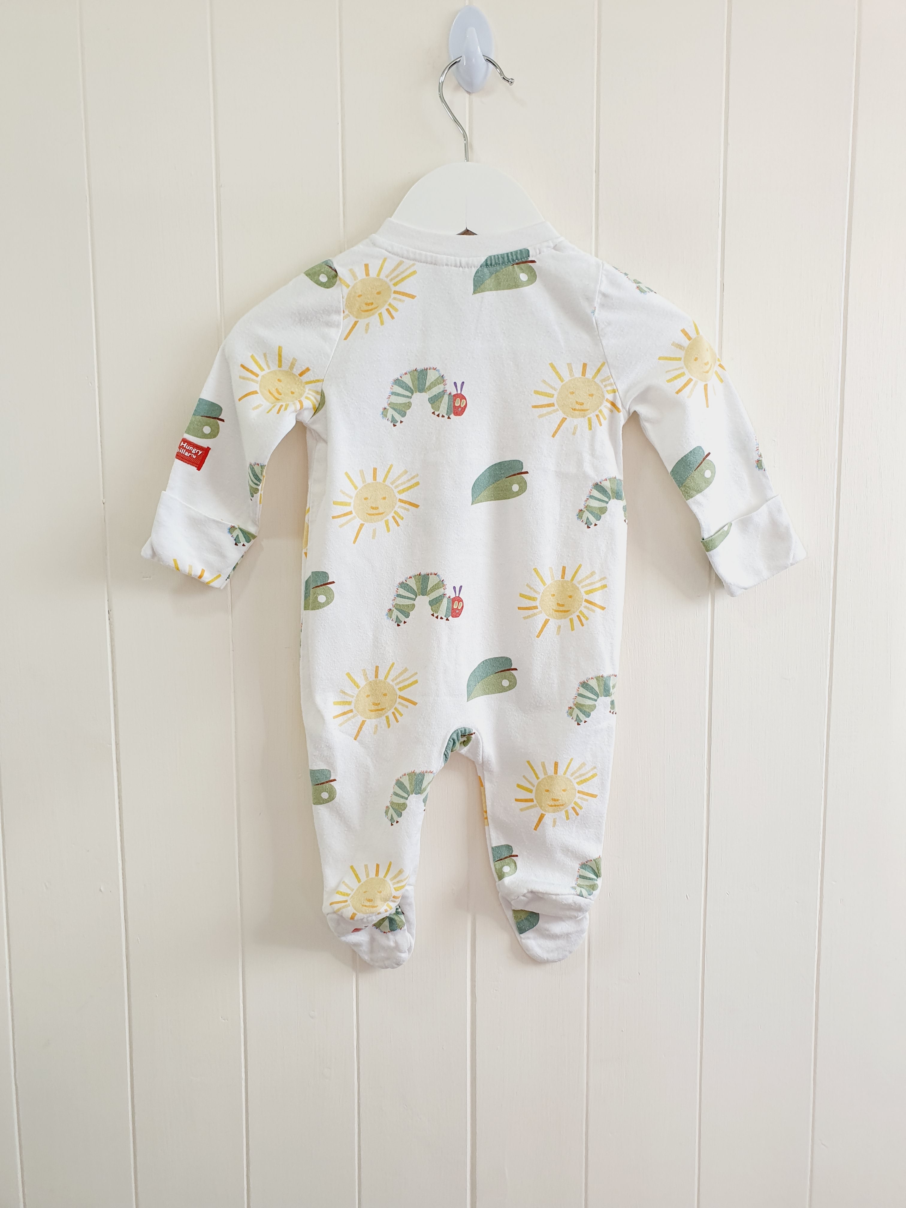 TU The very hungry caterpillar zip up sleepsuit 0-3 months