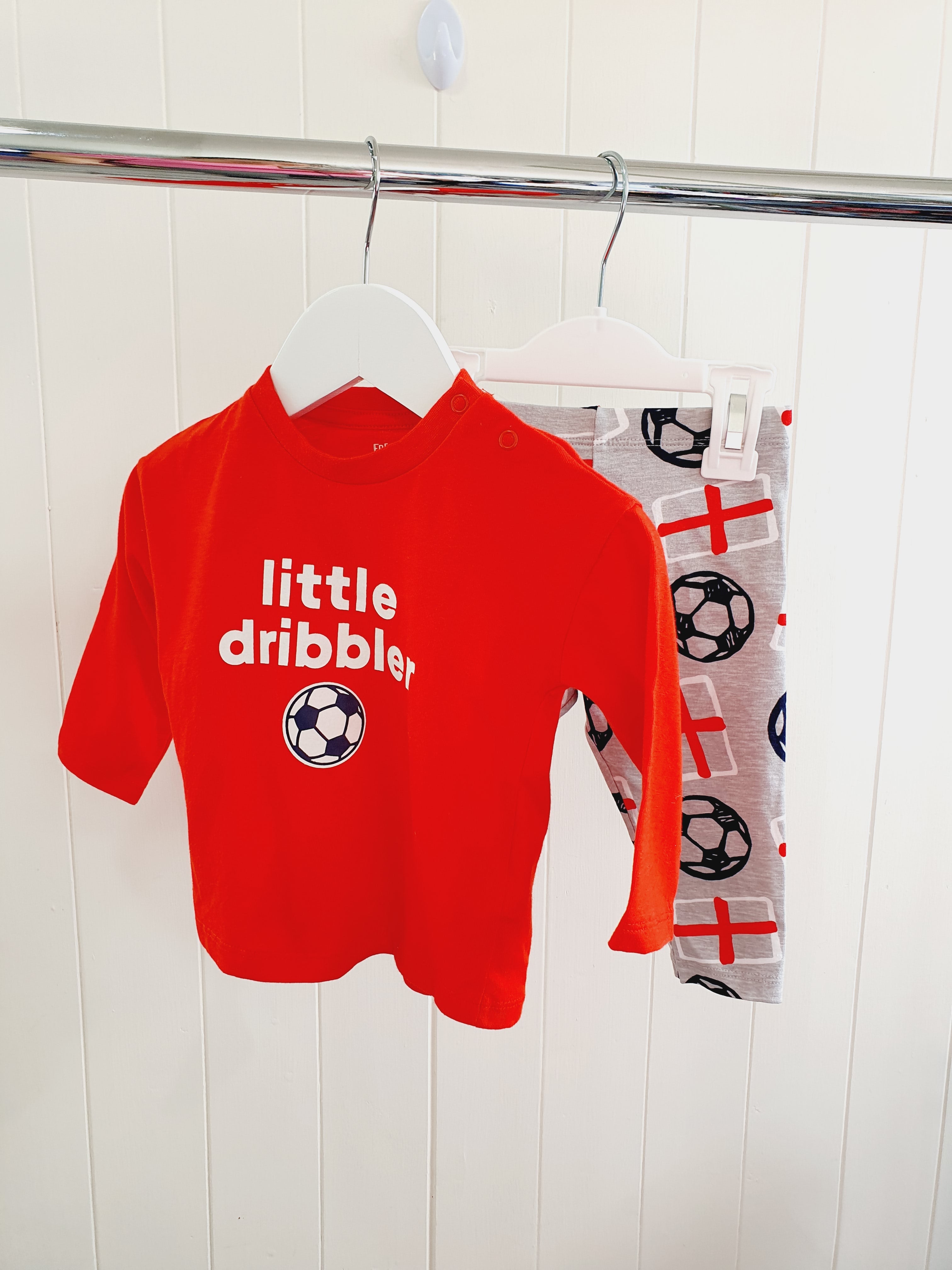 F&F football long sleeve top and leggings set