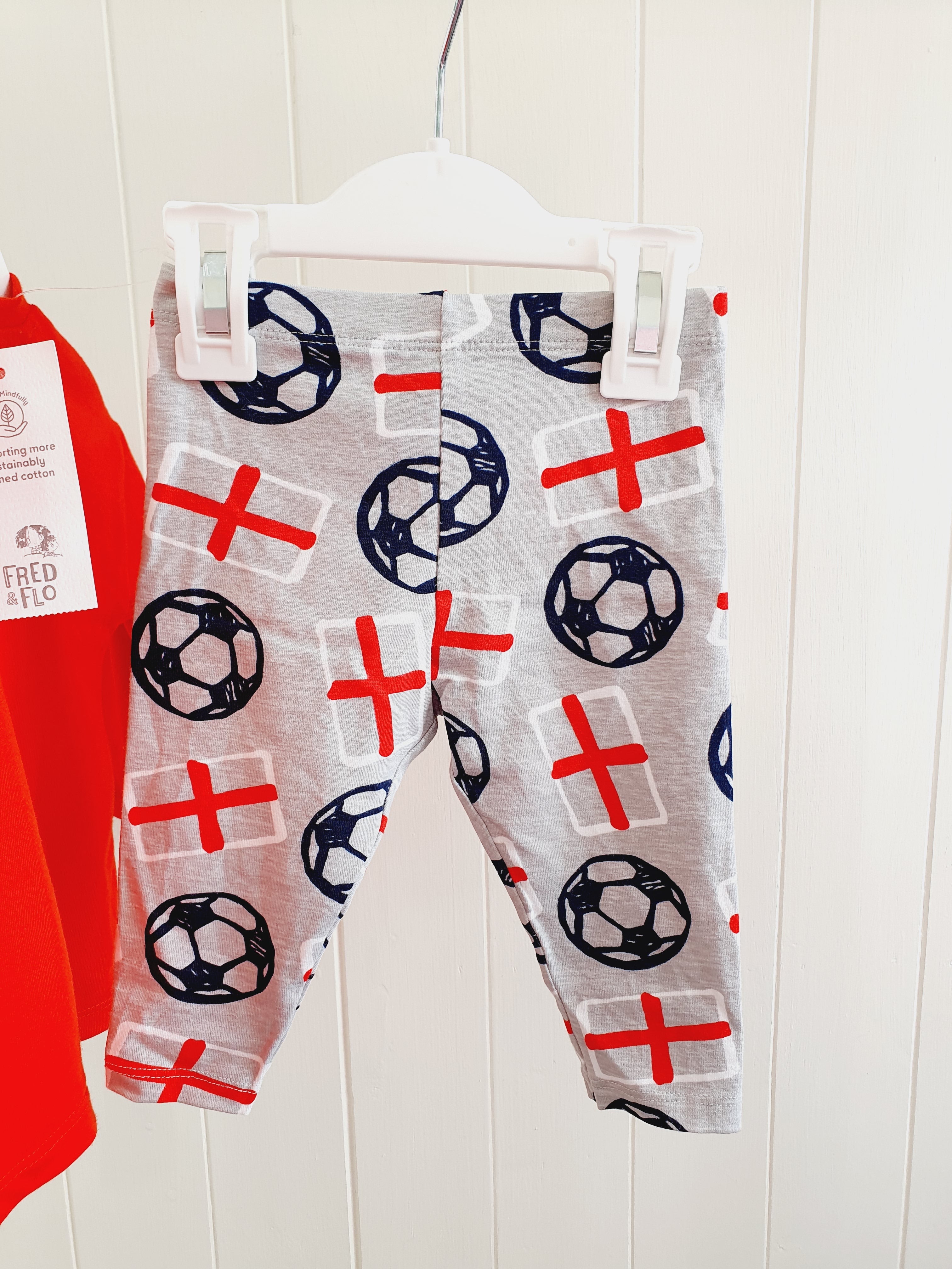 F&F football long sleeve top and leggings set