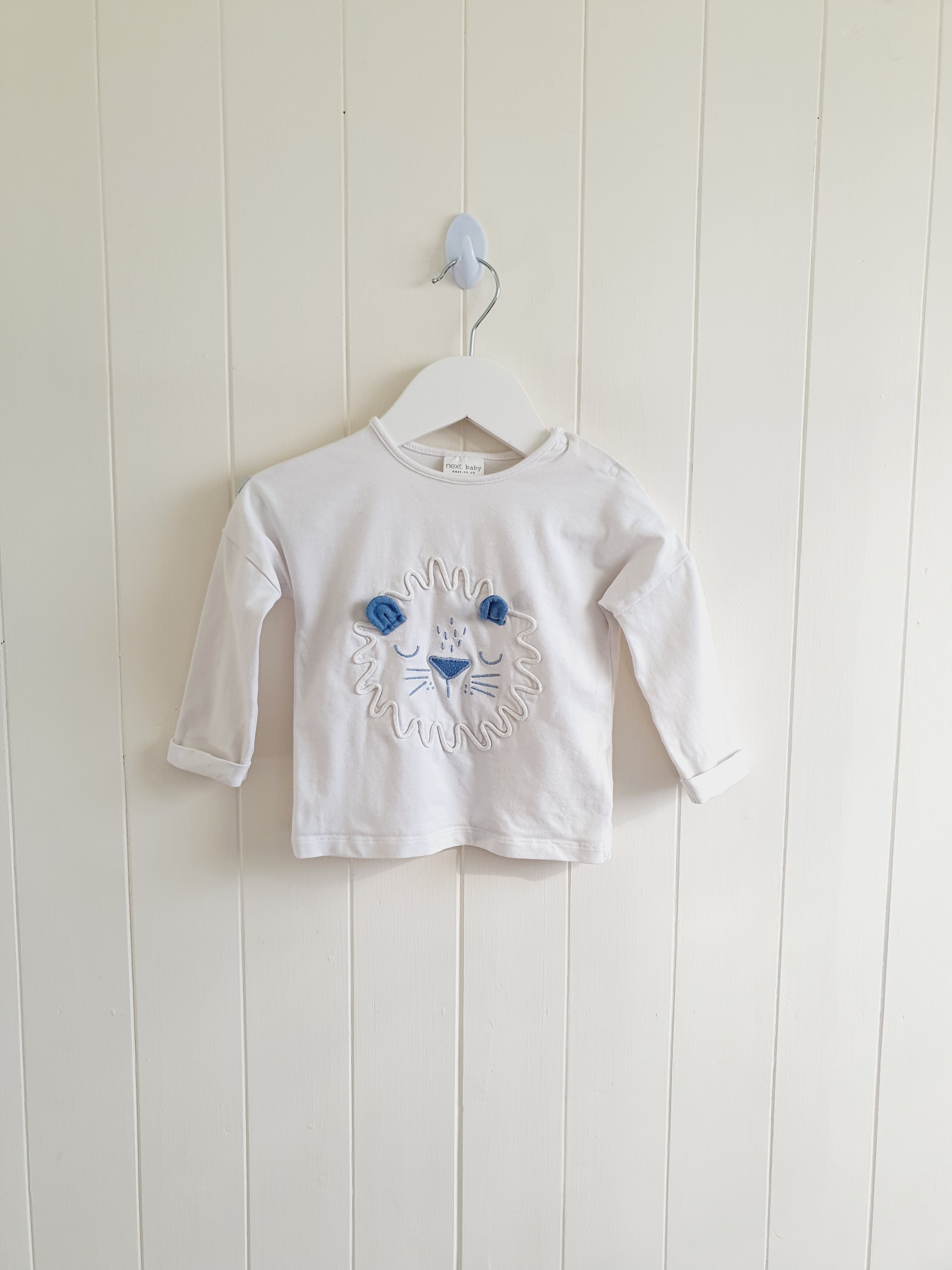 Next lion embroidered long sleeve top 6-9 months