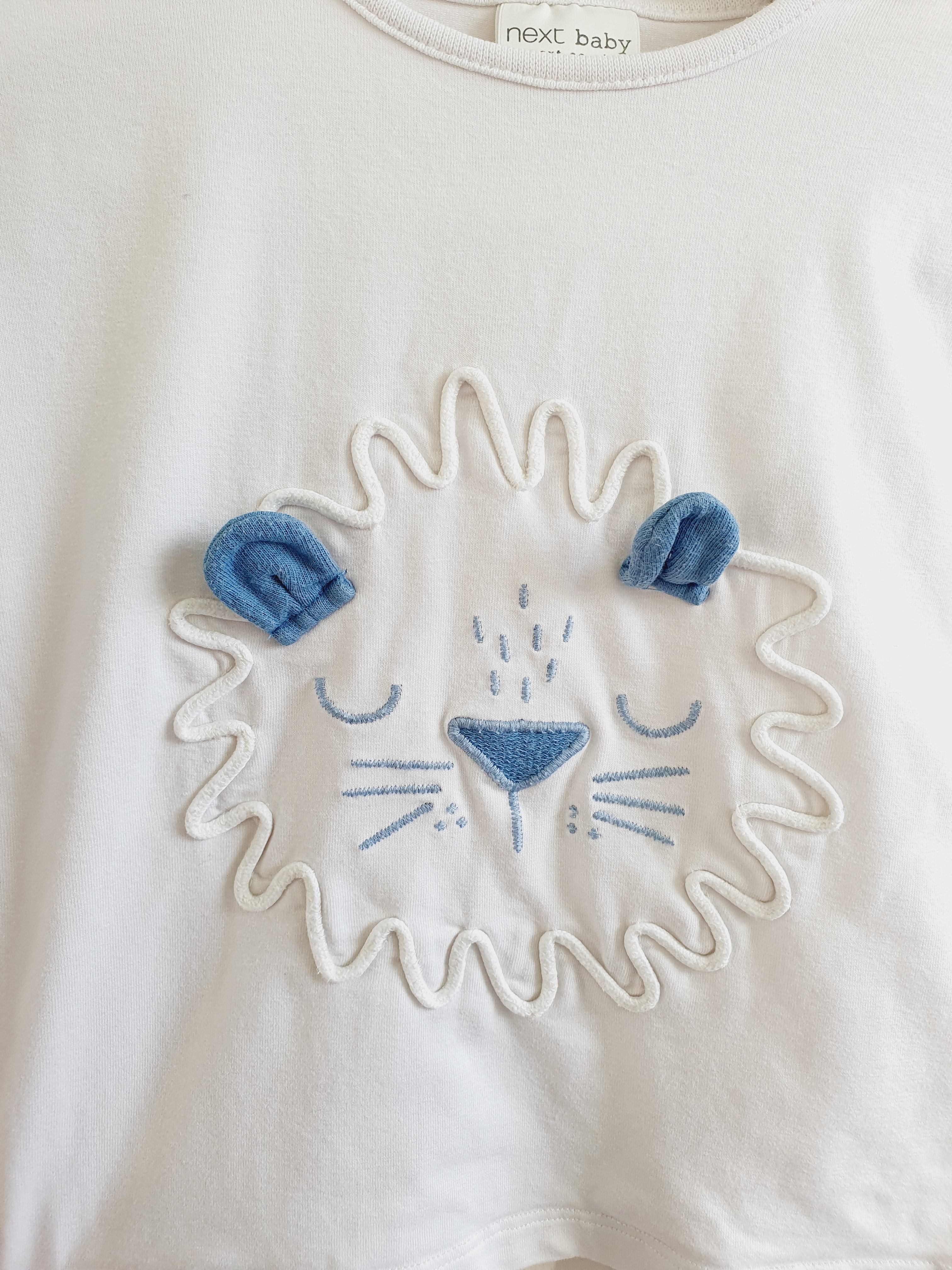 Next lion embroidered long sleeve top 6-9 months