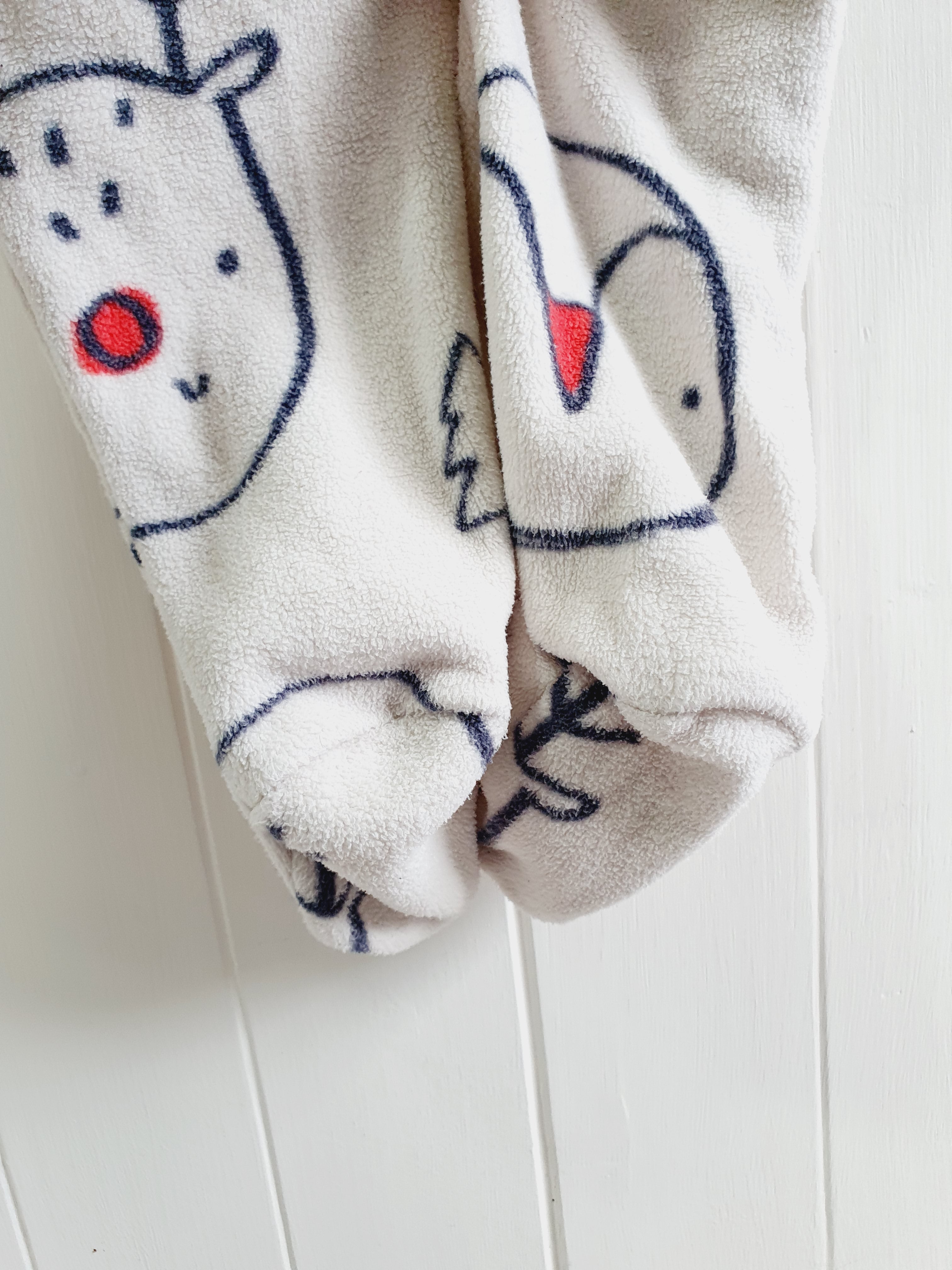 George festive animal printed fleece sleepsuit 6-9 months