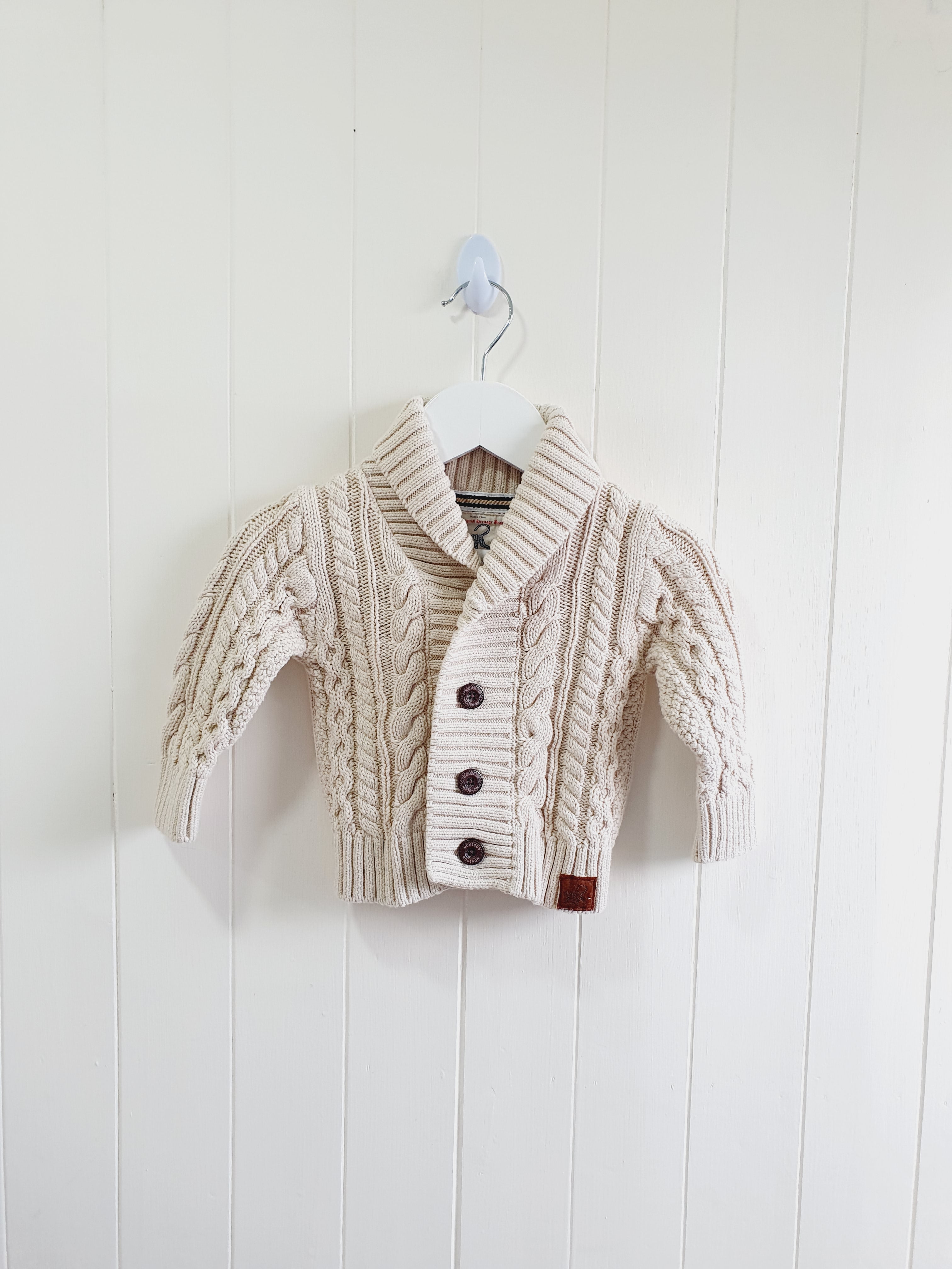 Monsoon cable knit cardigan 6-12 months