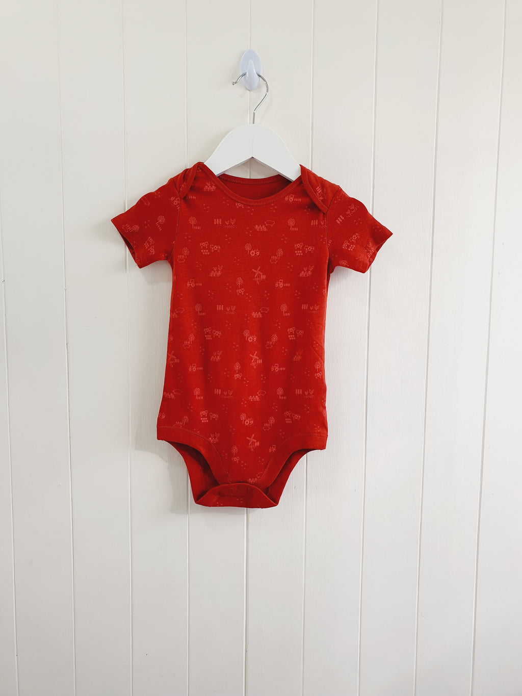 TU farm animals print short sleeve bodysuit 12-18 months