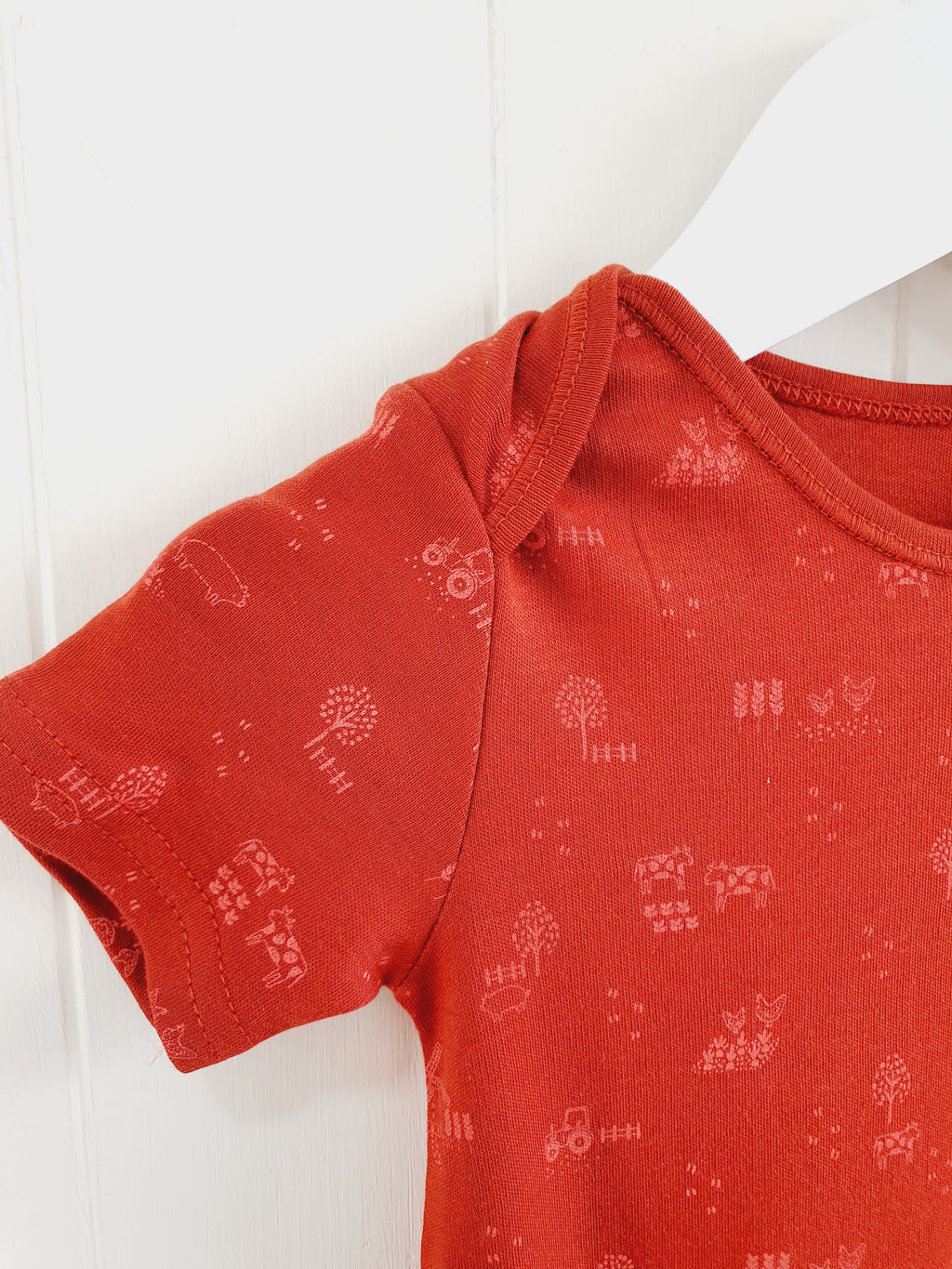 TU farm animals print short sleeve bodysuit 12-18 months