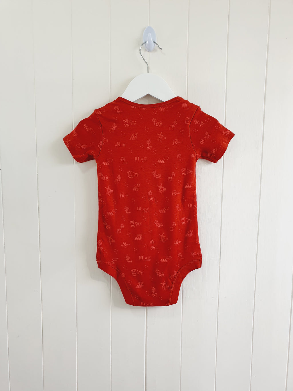 TU farm animals print short sleeve bodysuit 12-18 months