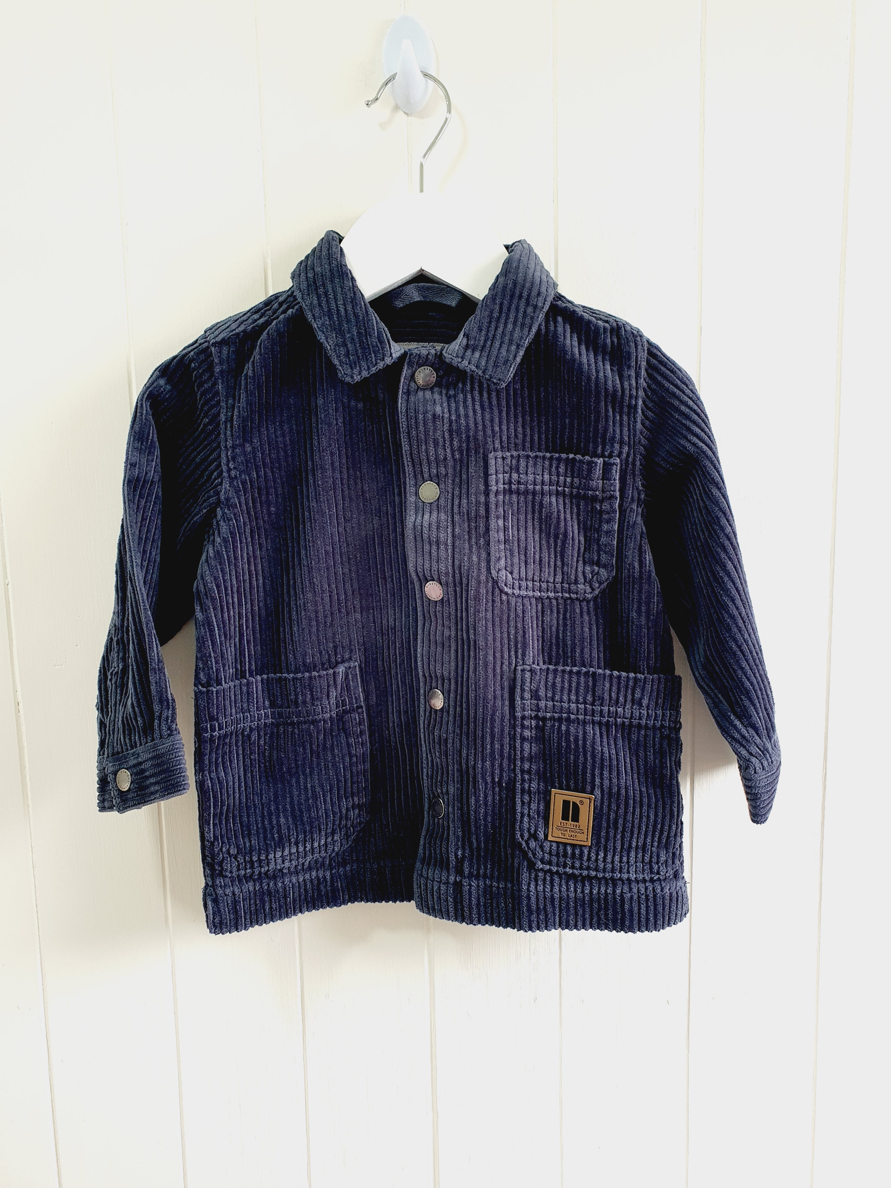 Next navy corduroy overshirt/shacket 12-19 months