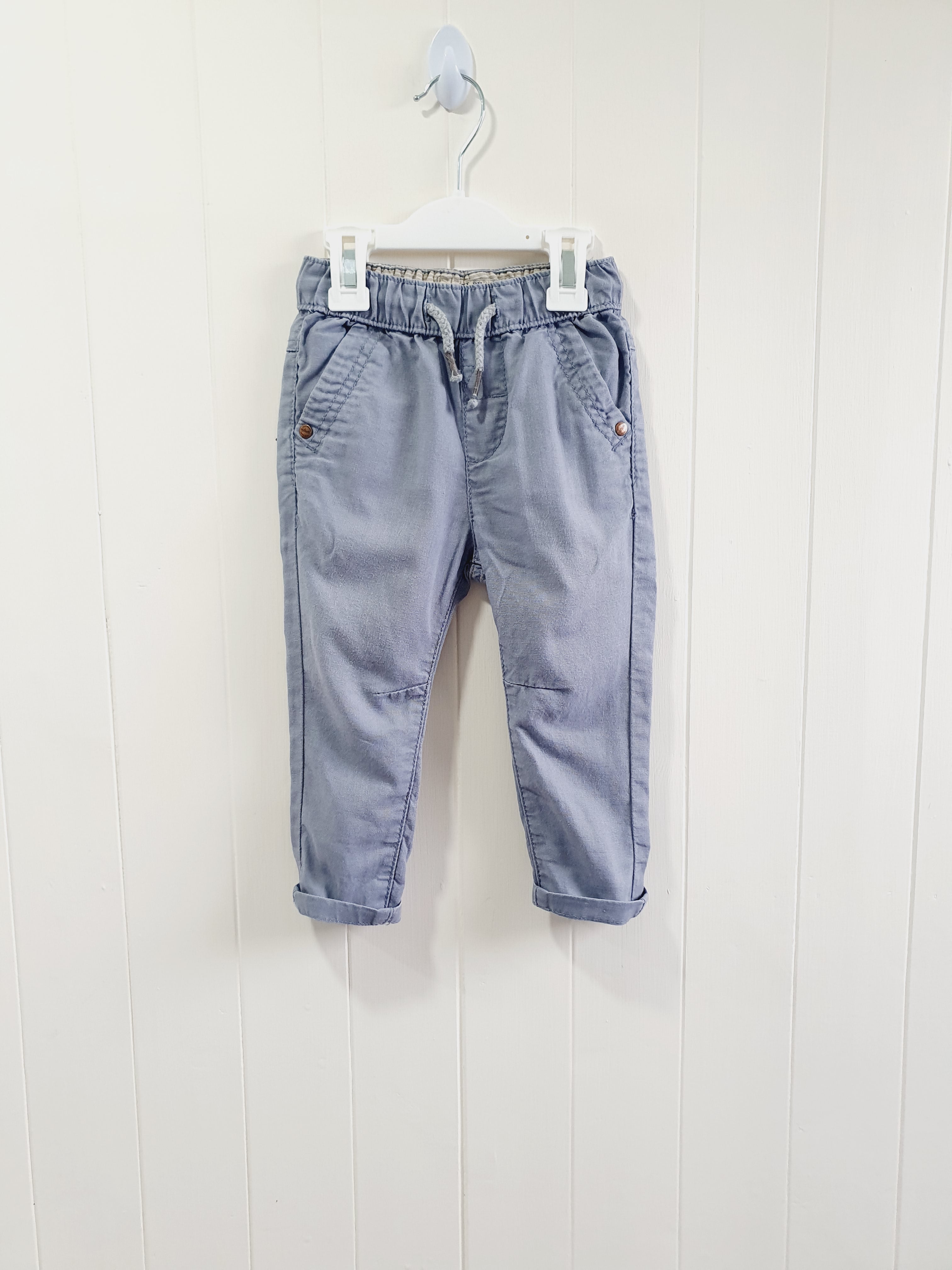Next grey trousers 9-12 months