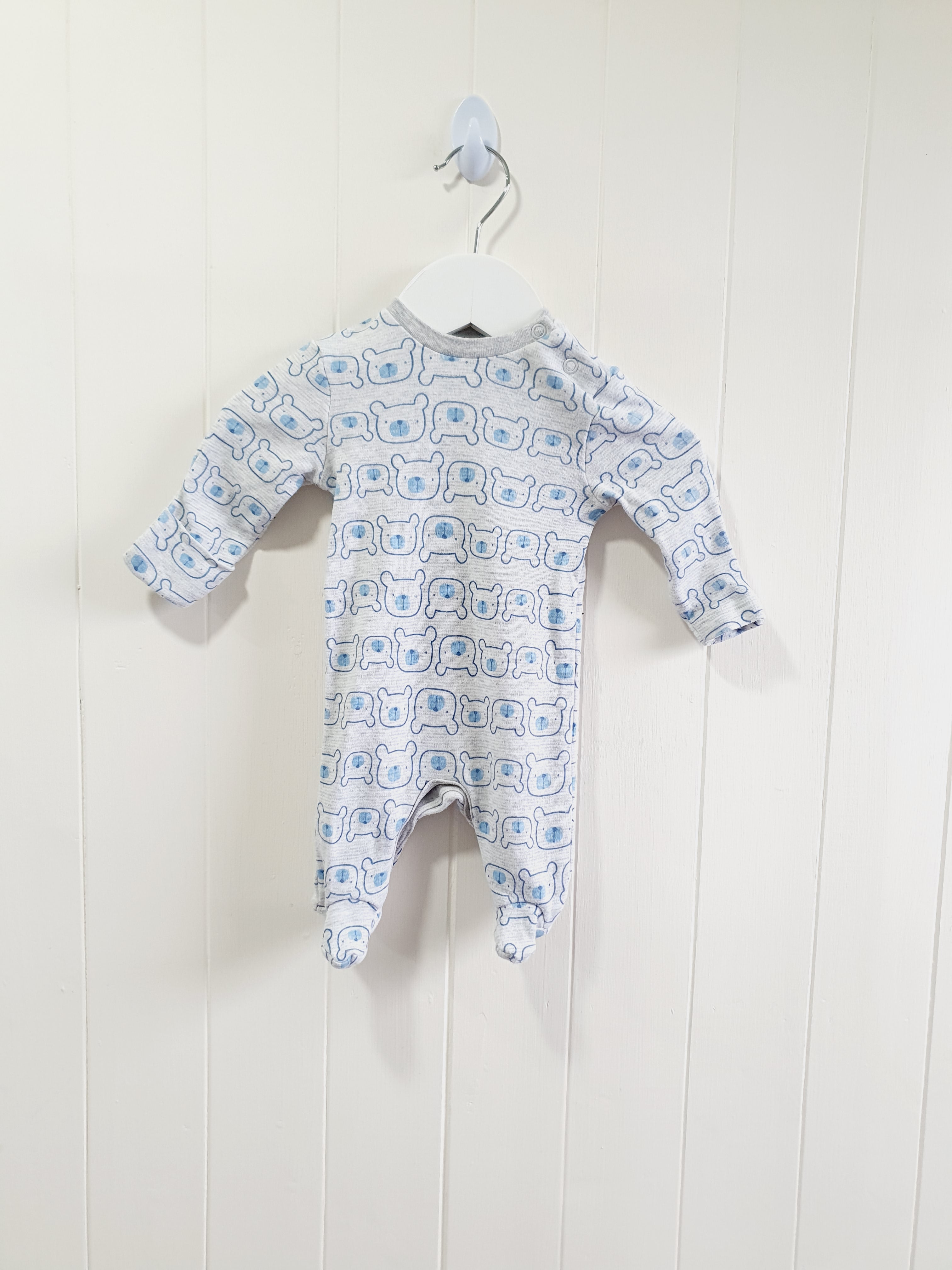 F&F bear print sleepsuit Newborn