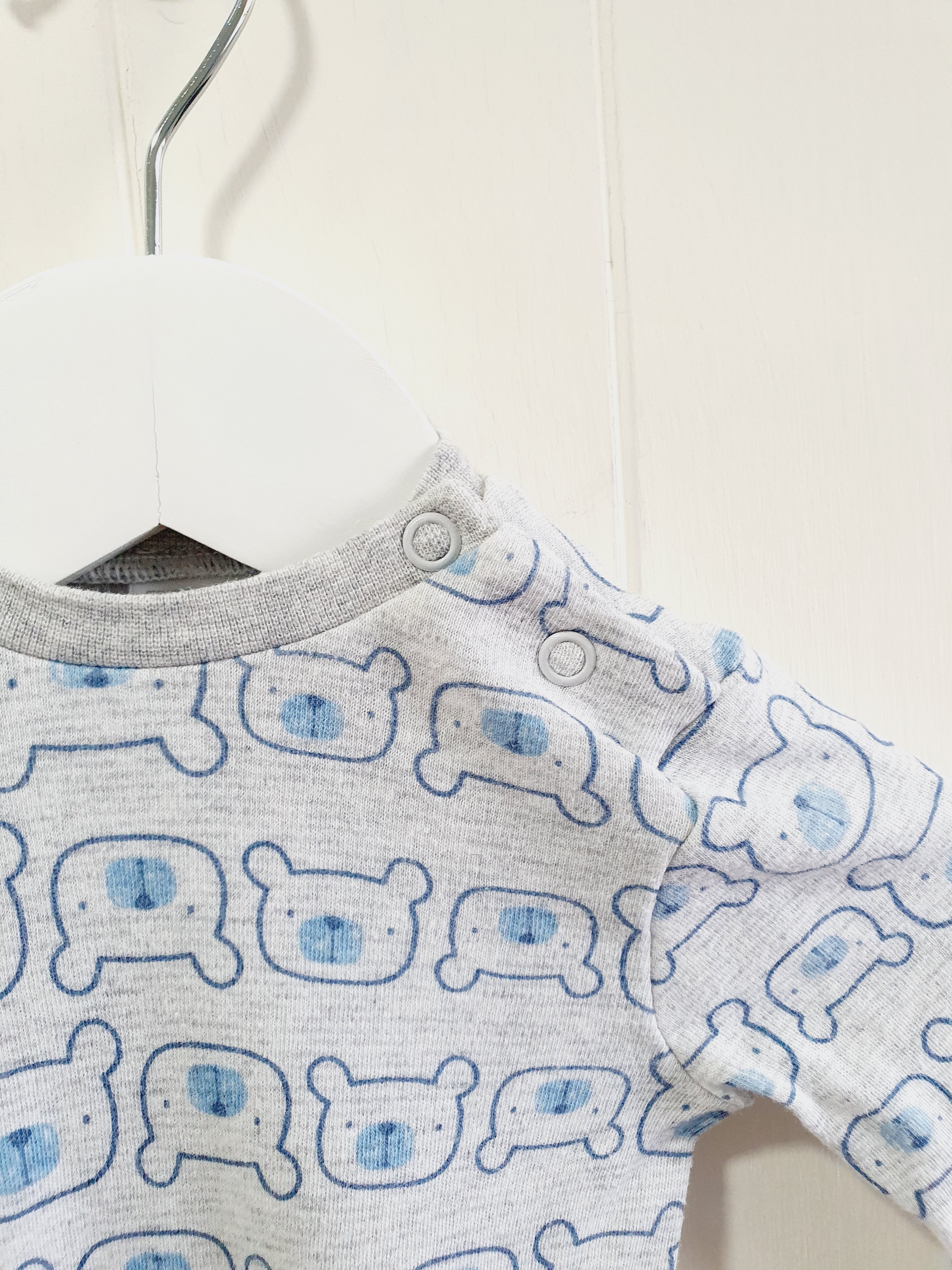 F&F bear print sleepsuit Newborn
