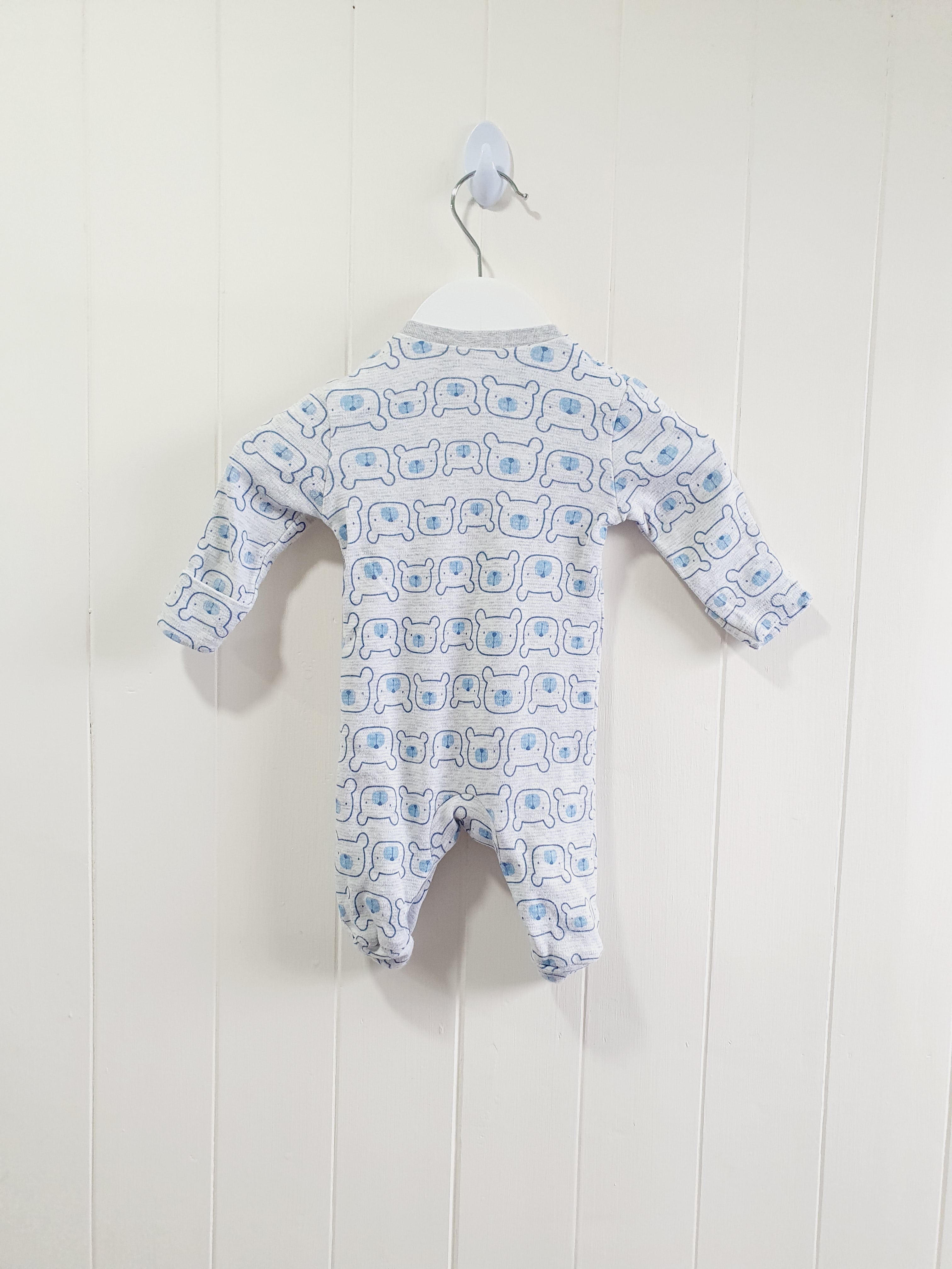 F&F bear print sleepsuit Newborn