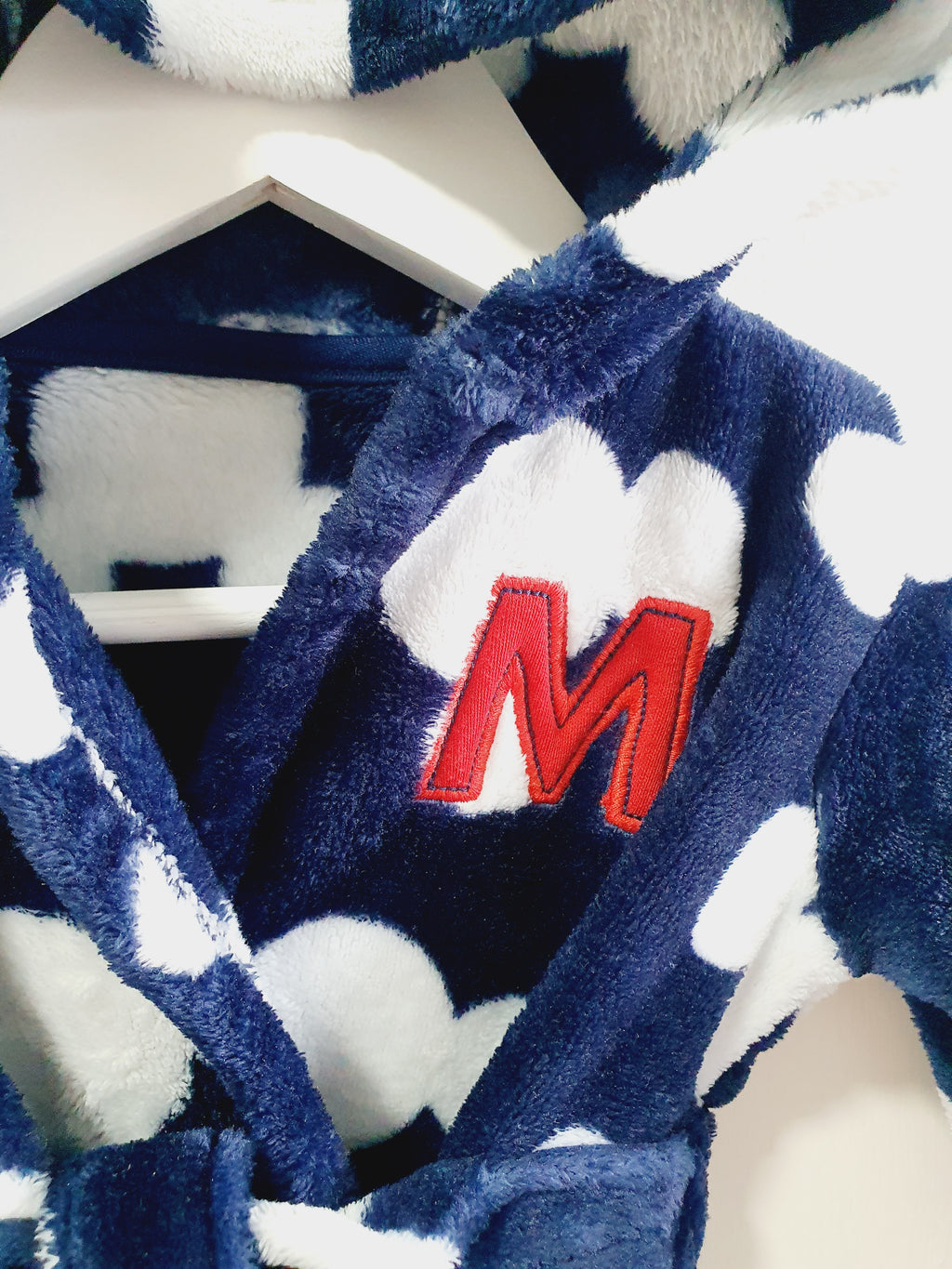 Mickey Mouse navy and white dressing gown 9-12 months