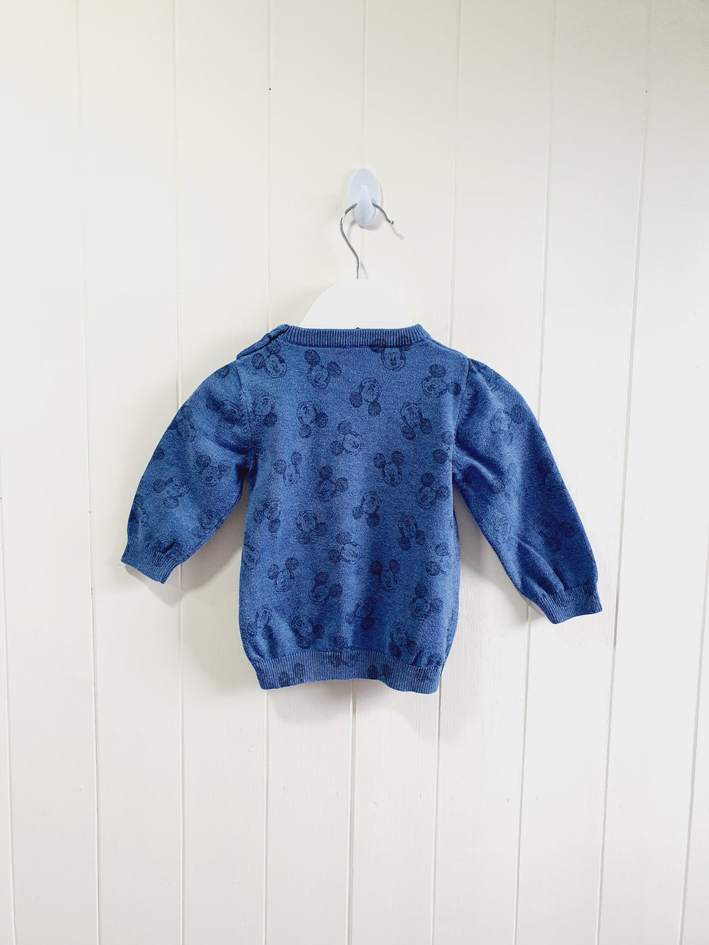 Mickey mouse blue knit jumper 6-9 months
