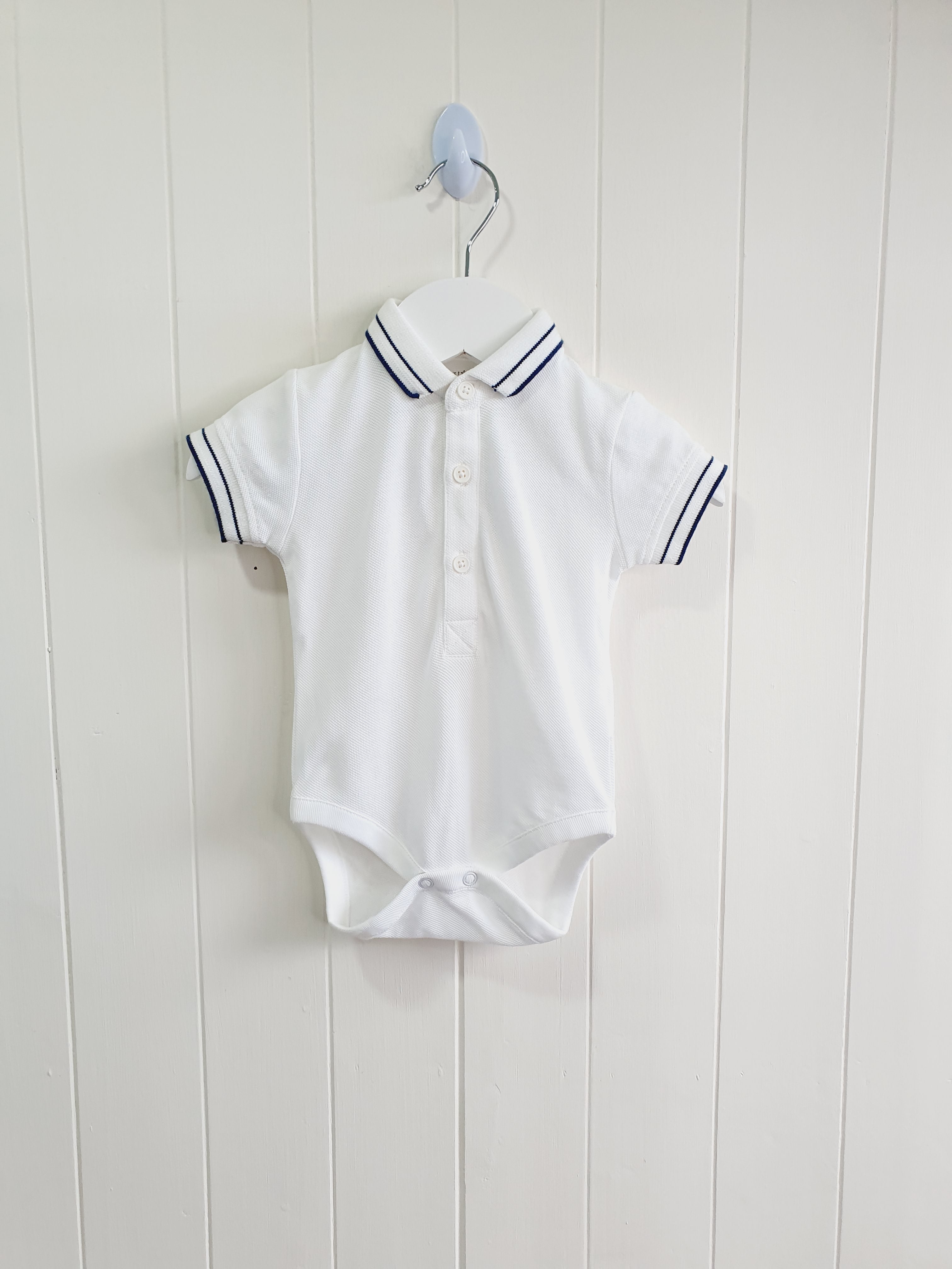 Next boys short sleeve polo bodysuit up to 3 months