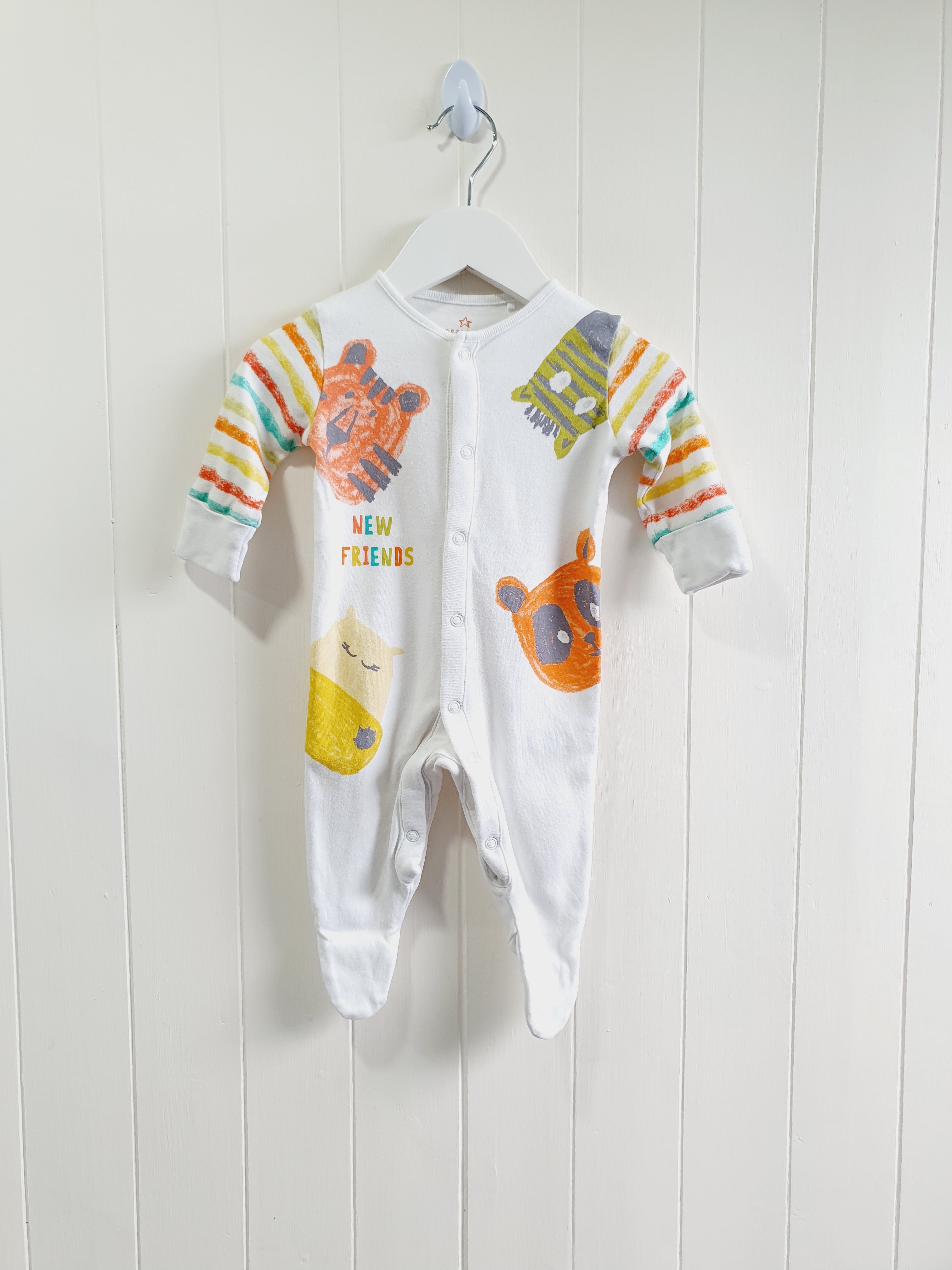 Next animal print sleepsuit up to 3 months