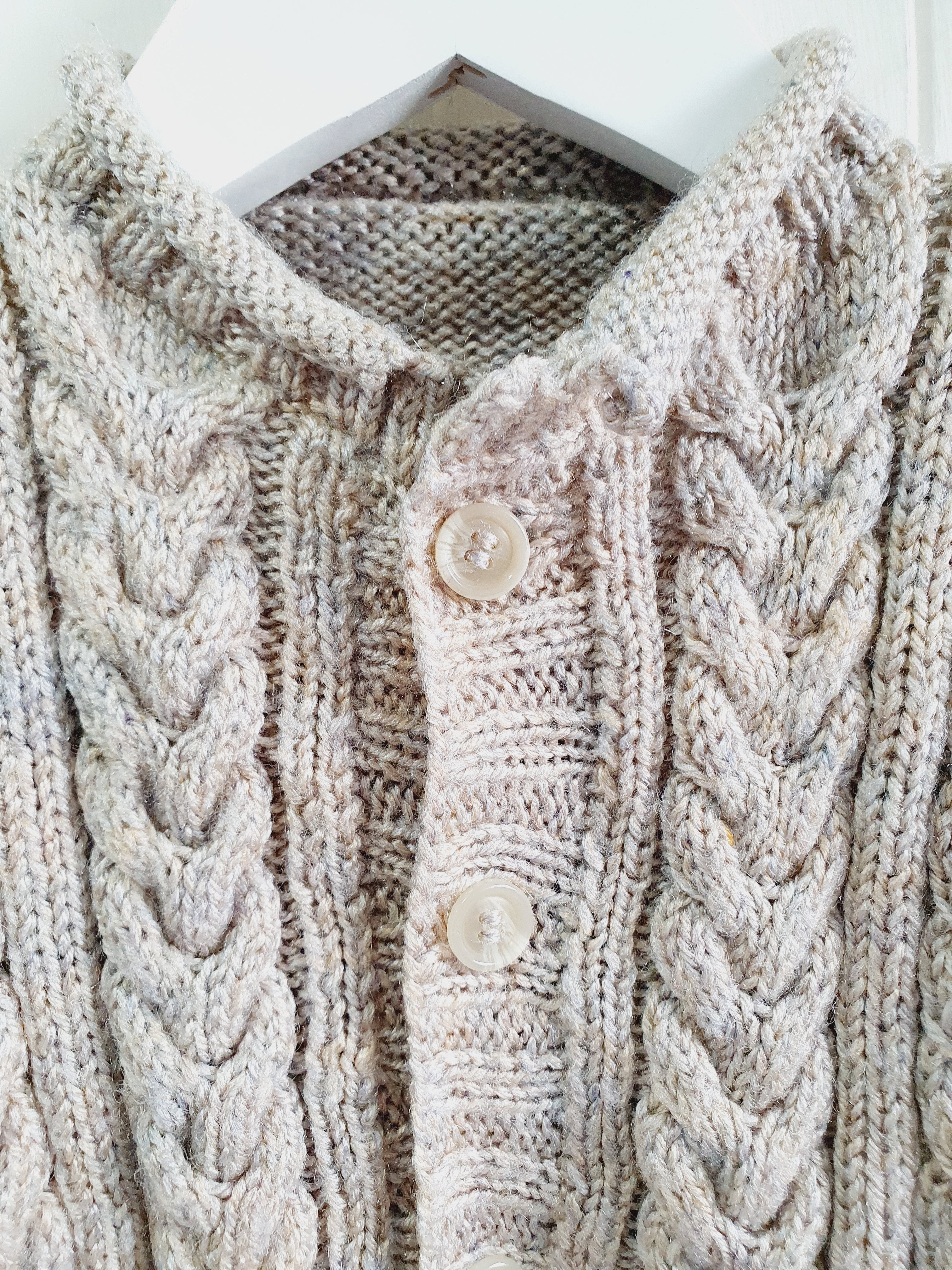 Handmade beige boys cardigan 6-9 months