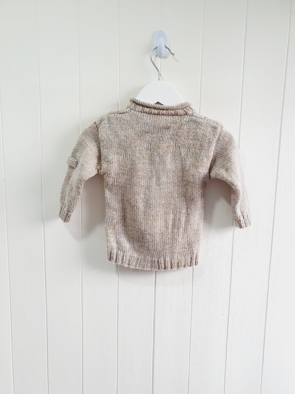 Handmade beige boys cardigan 6-9 months